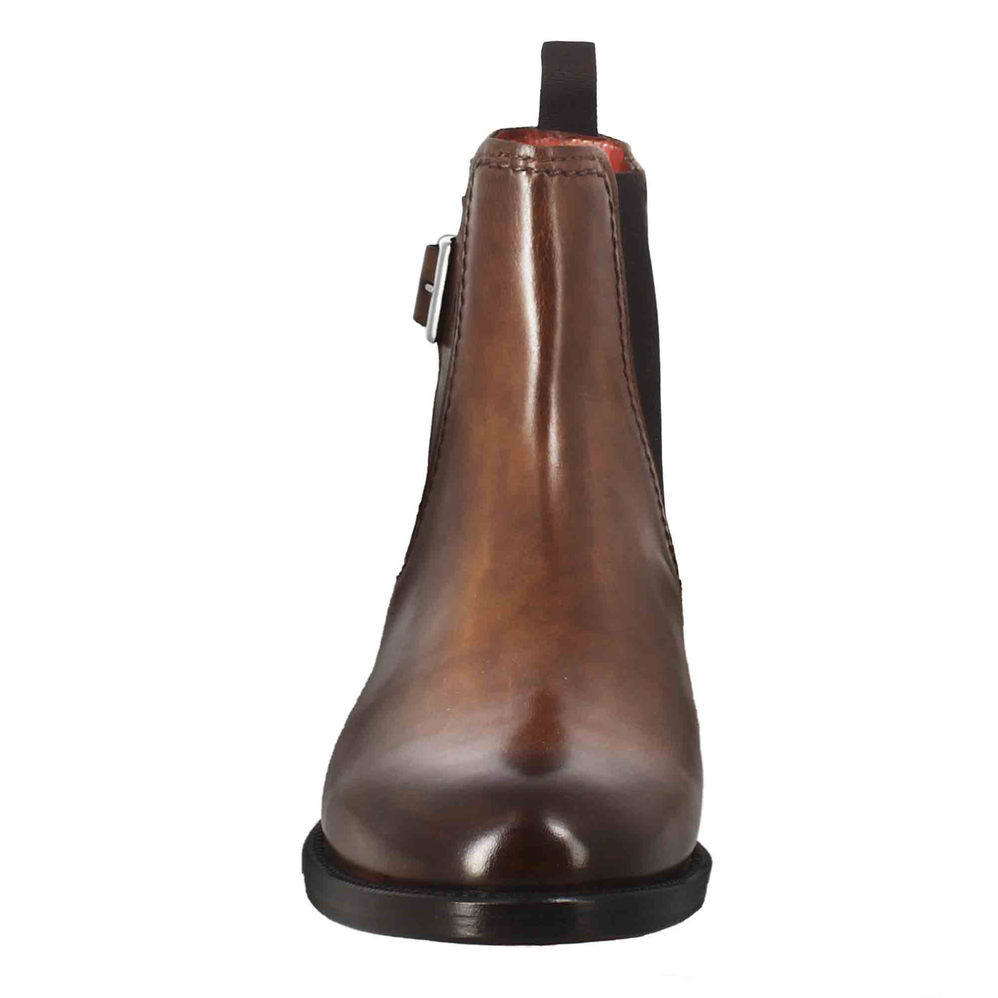 Leonardo Shoes Stivali Donna Pelle Marrone Chiaro Tacco Basso