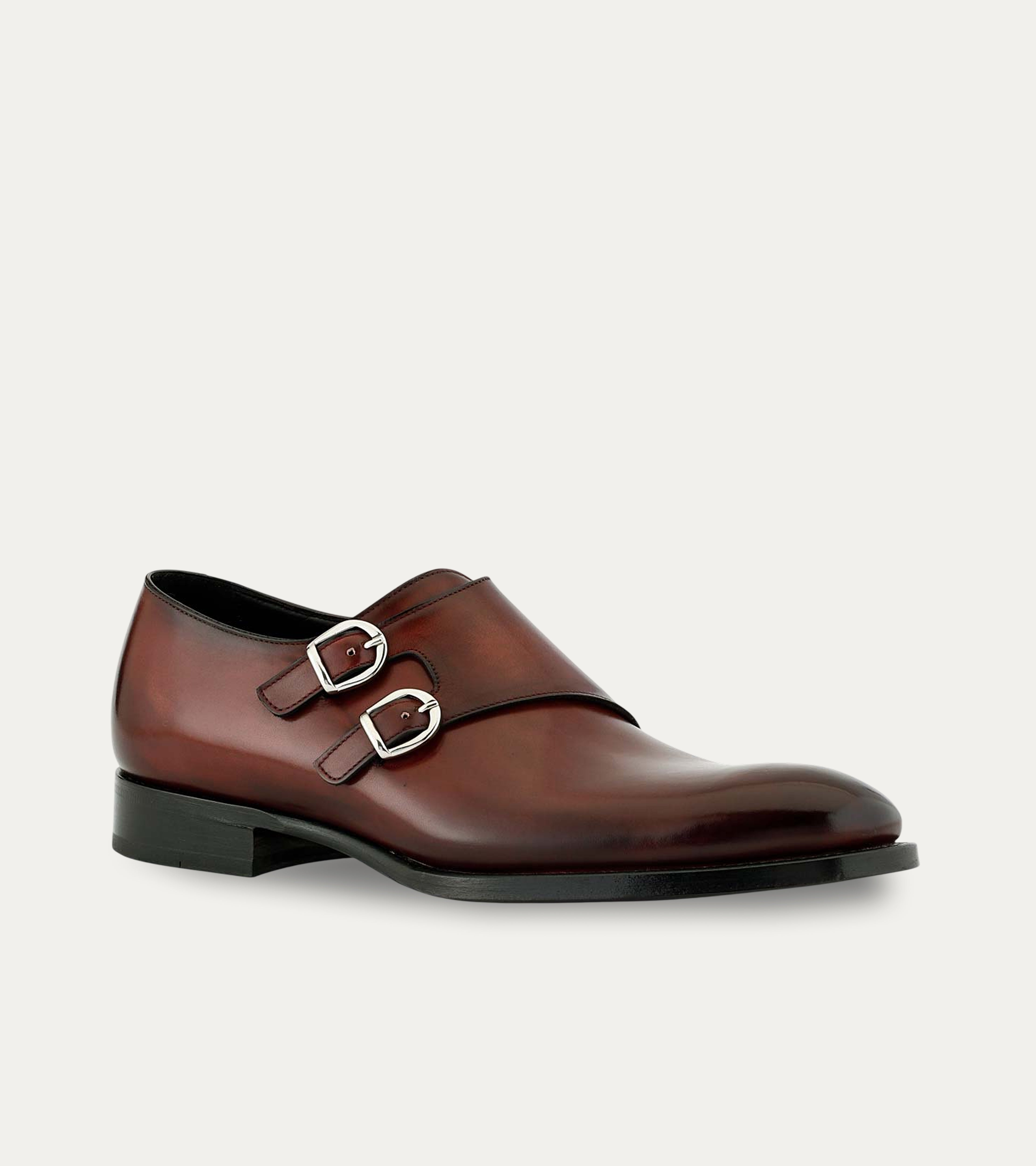 Ace Marks Alfie Double Monkstrap Diablo scarpe uomo pelle