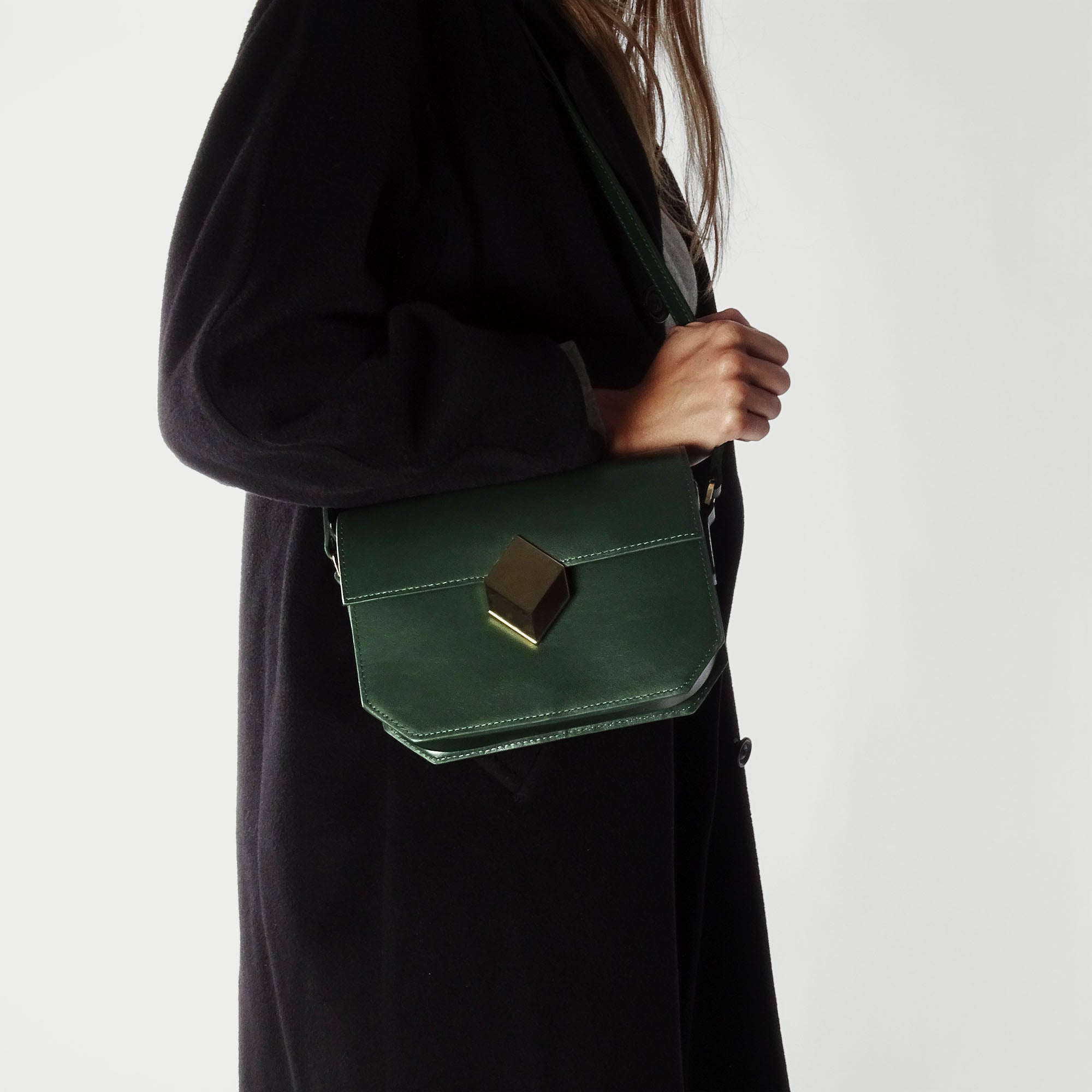 Pierre Hardy Prism borsa verde pelle tracolla TU