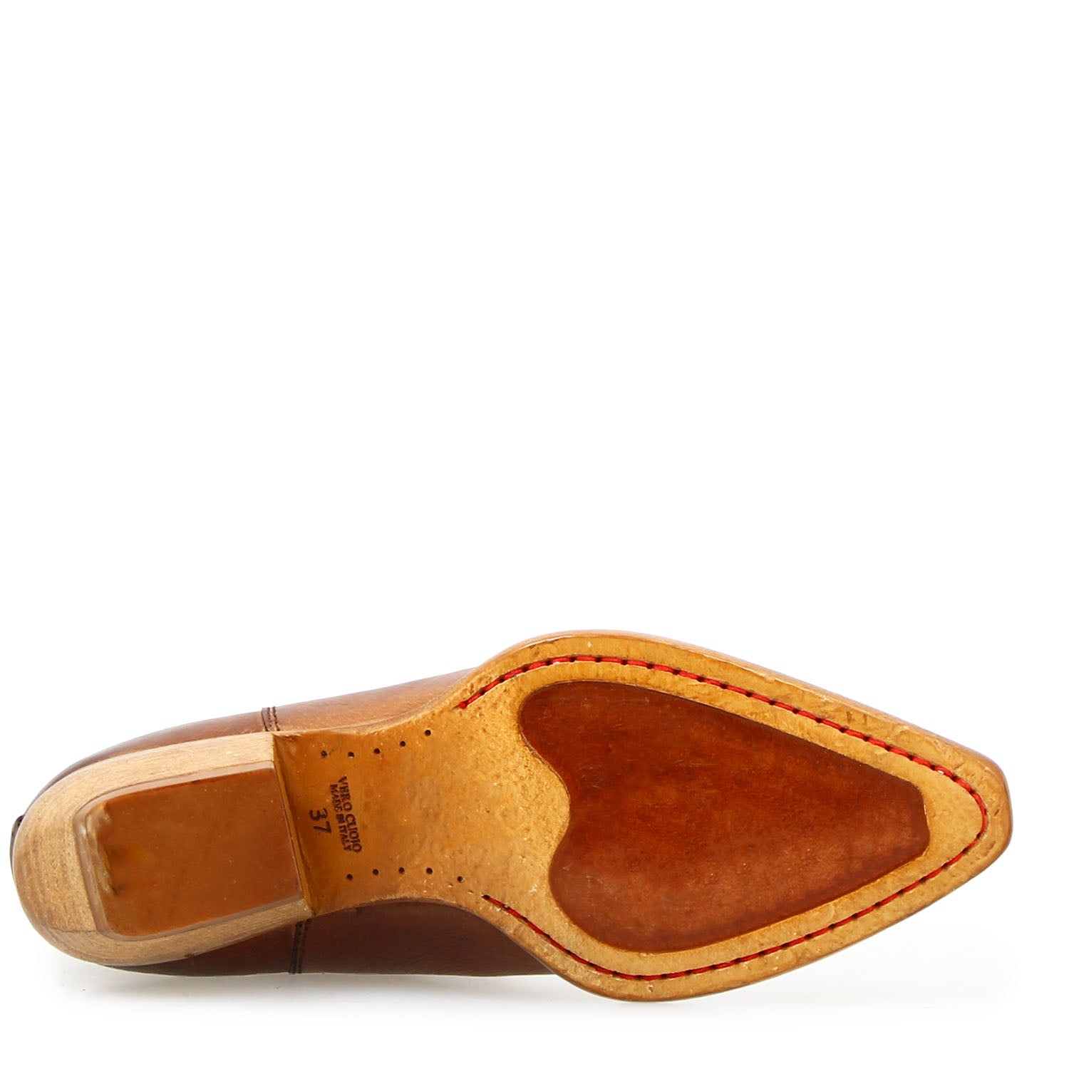 Leonardo Shoes Velvet Texano Donna Pelle Marrone Sfumato