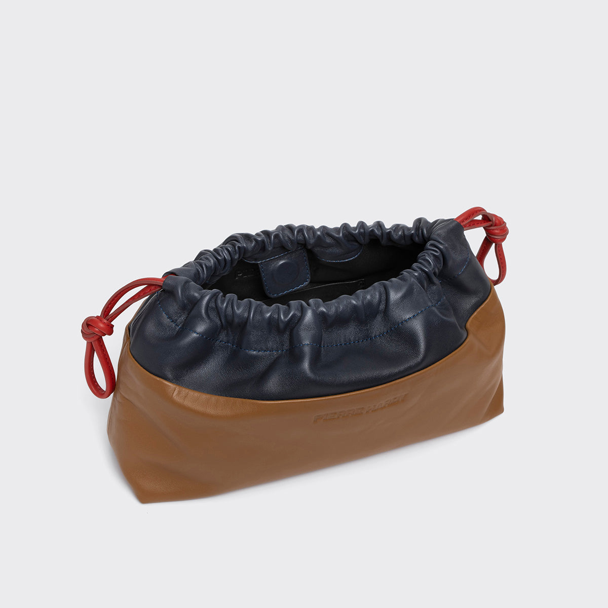 Pierre Hardy Twin Clutch Pochette Pelle Cammello