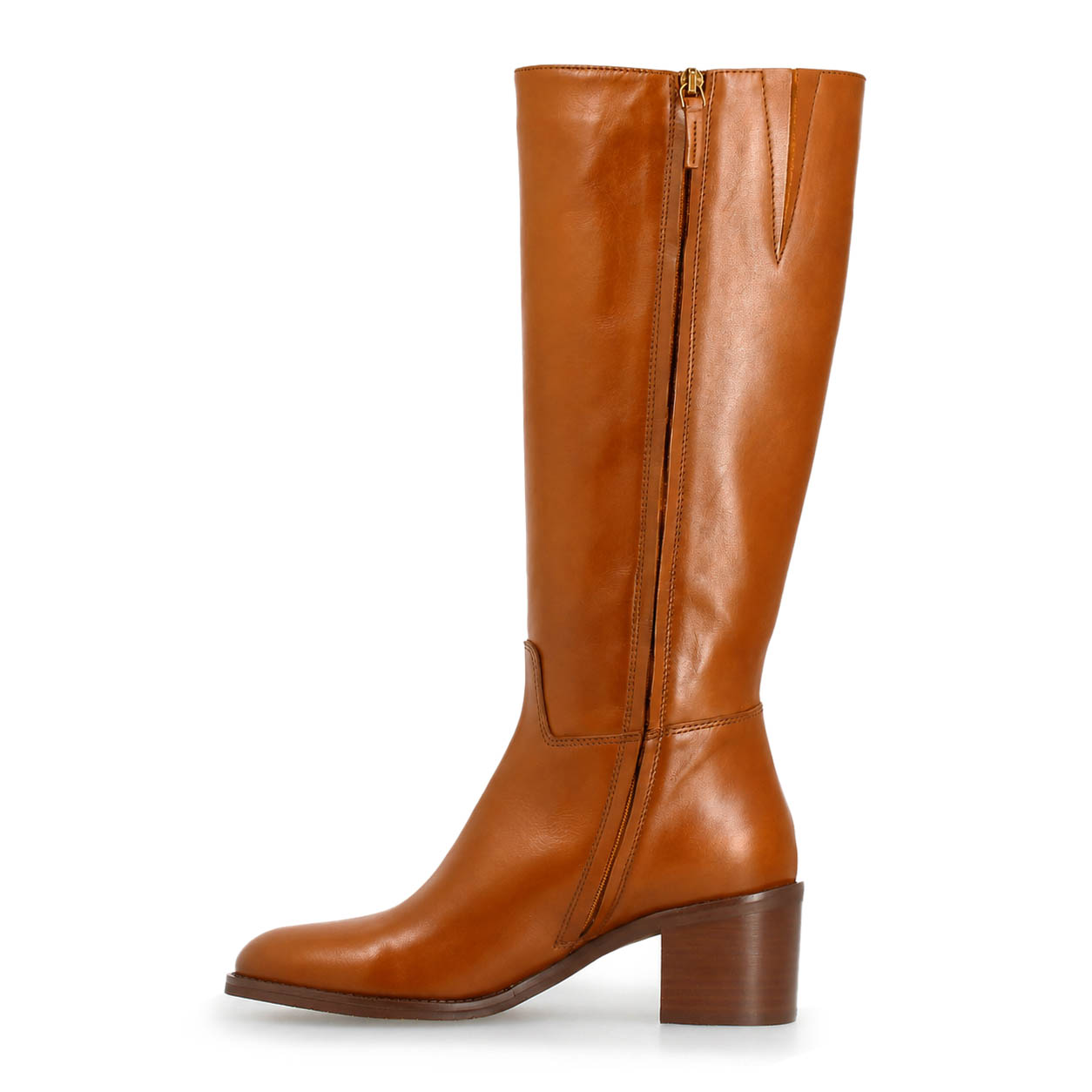 Leonardo Shoes Messala stivali donna pelle marrone ginocchio