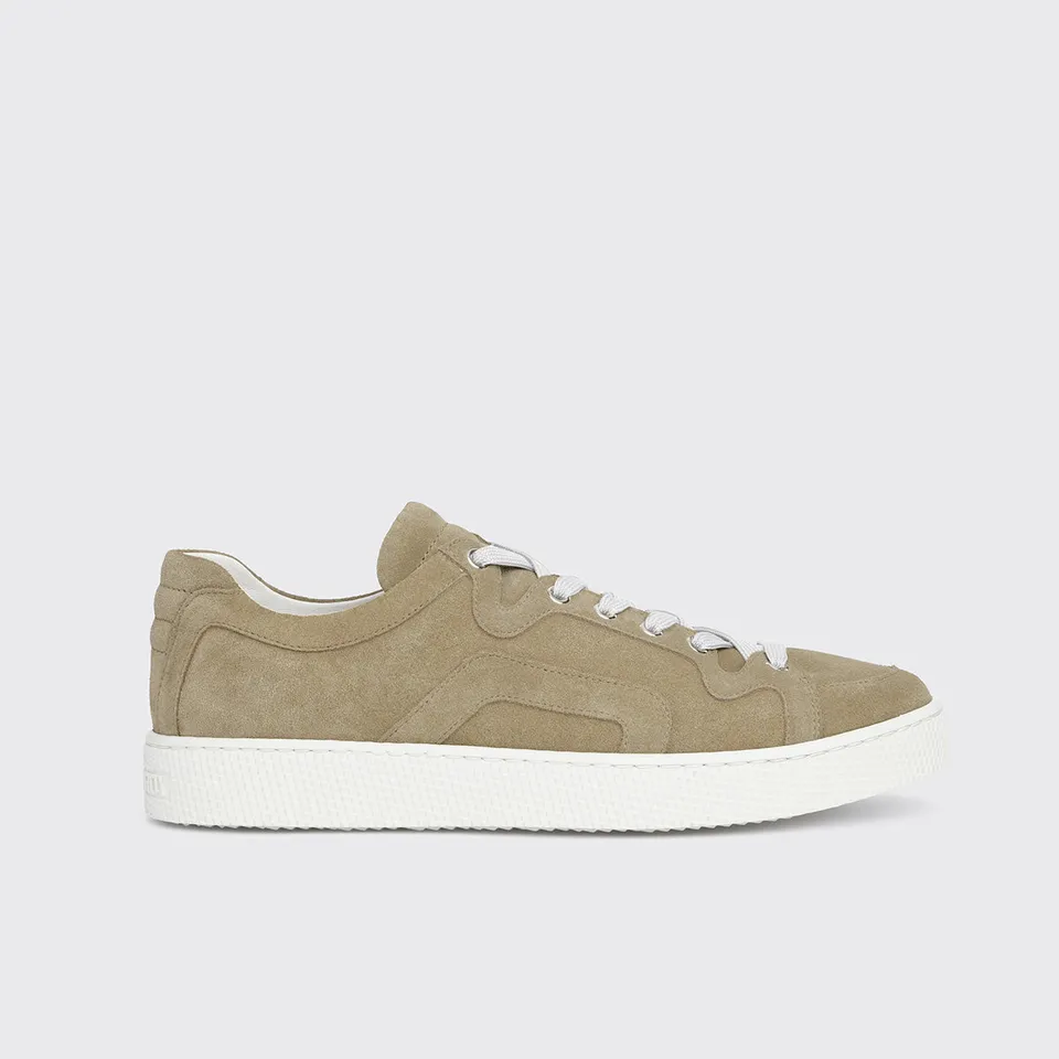 Pierre Hardy Alpha sneakers donna pelle sabbia suola bianca