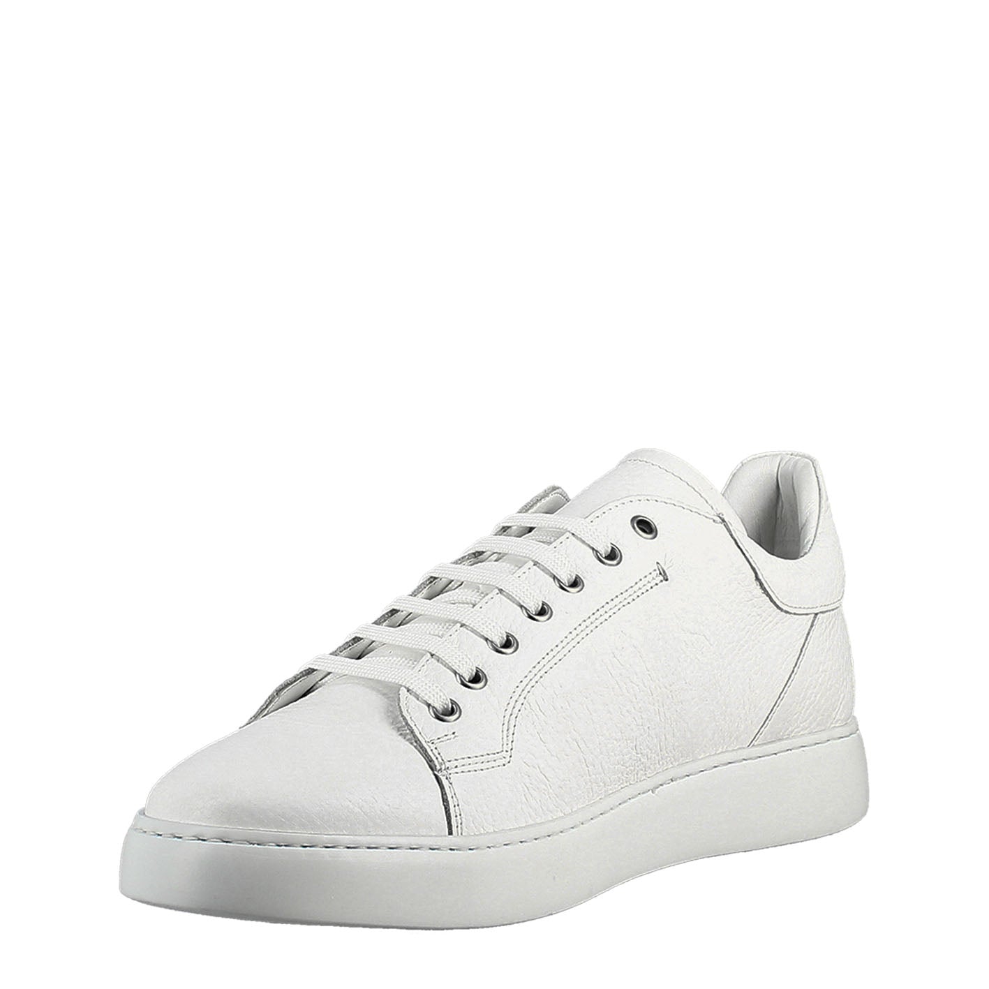 Leonardo Shoes Sneakers Uomo sneaker pelle liscia bianco