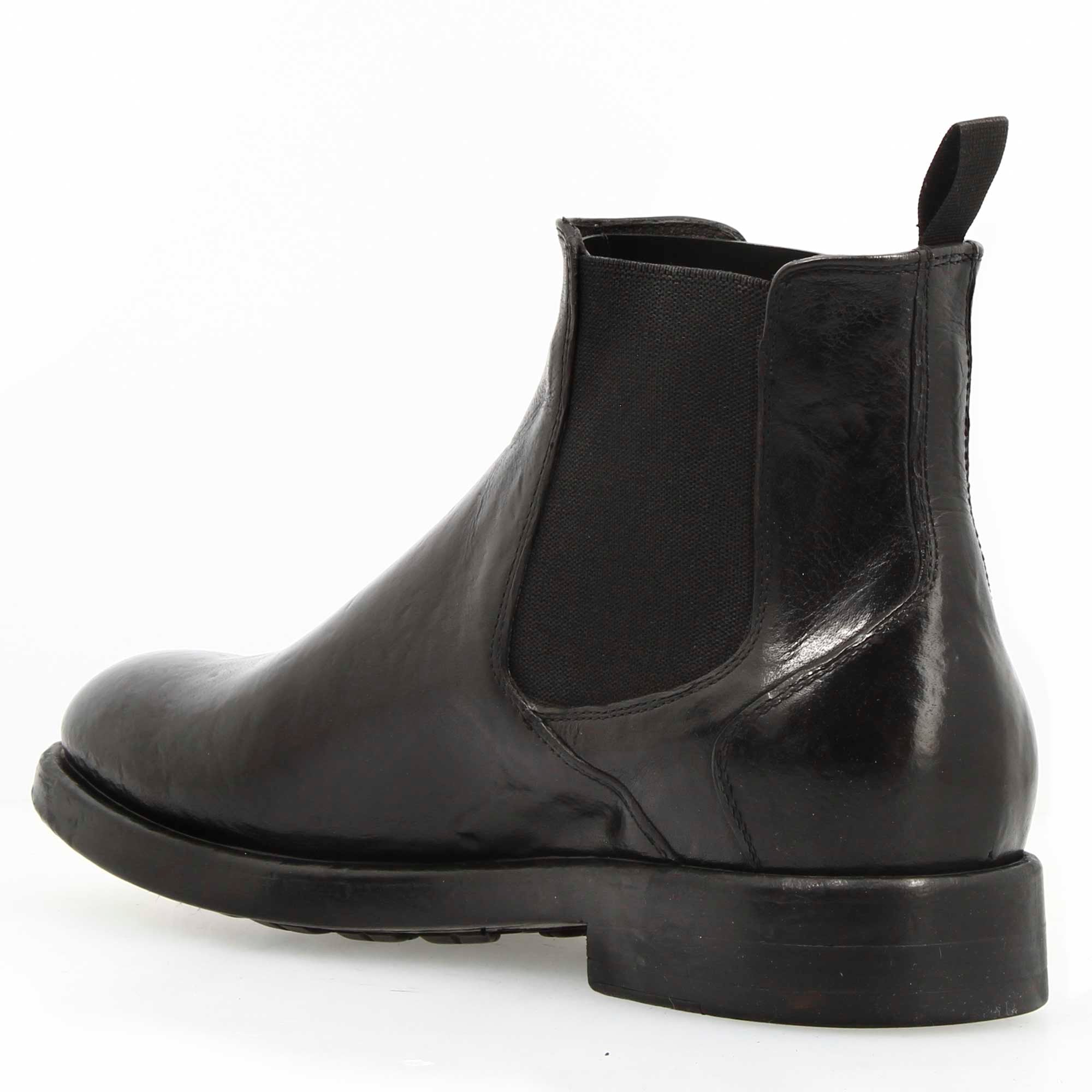 Leonardo Shoes Stivaletto Chelsea Dante Nero Buffalo