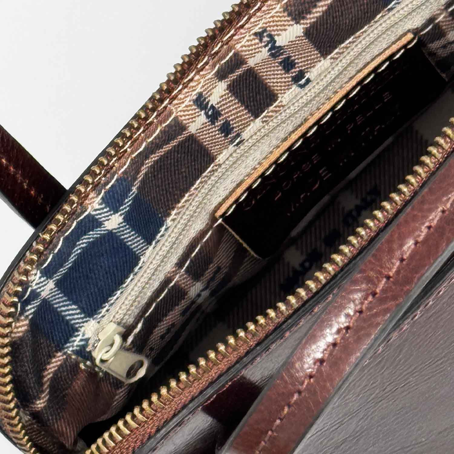Leonardo Shoes Livia borsa pelle marrone scuro cupola