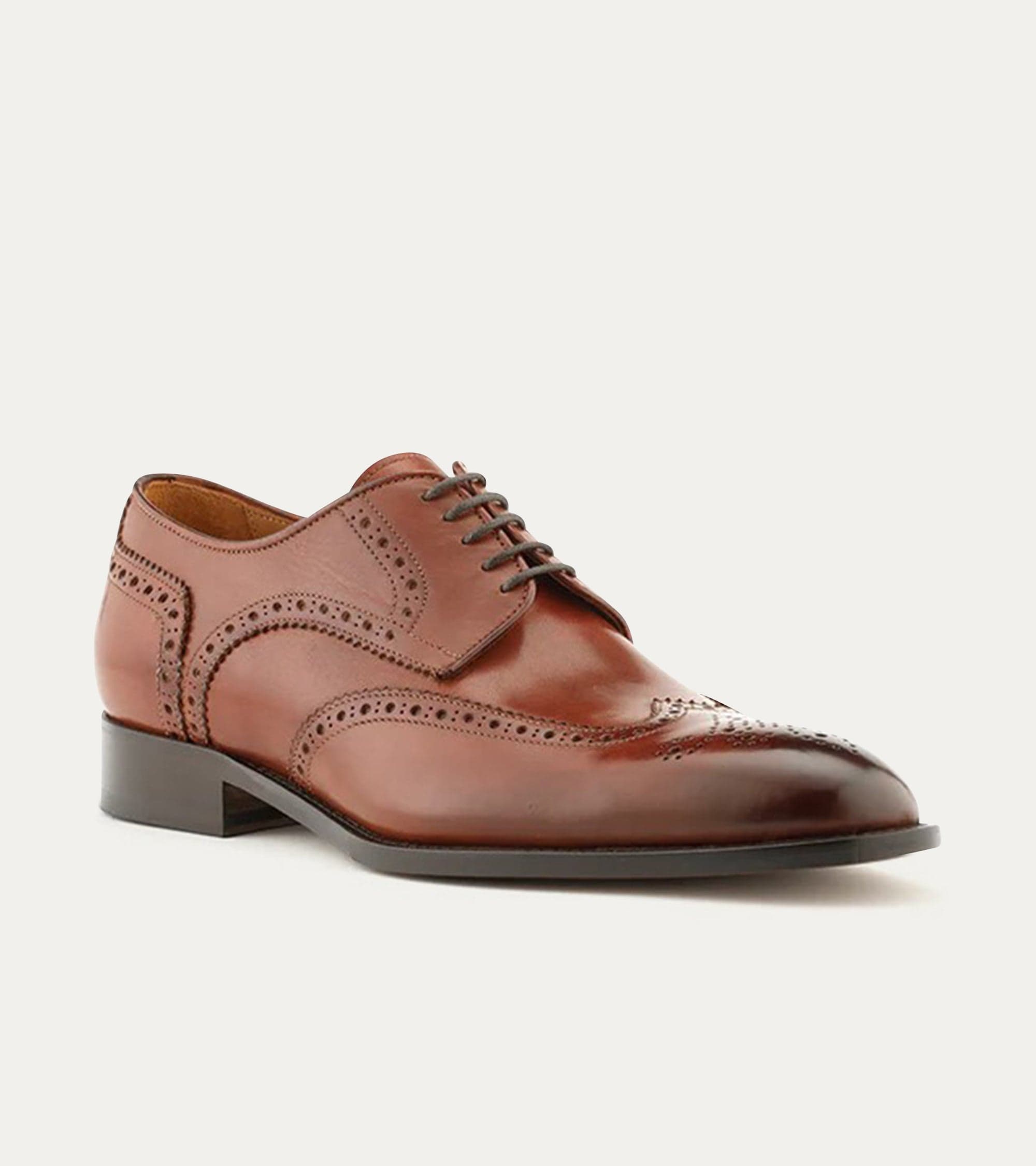 Ace Marks Vincent derby uomo cognac brogue pelle
