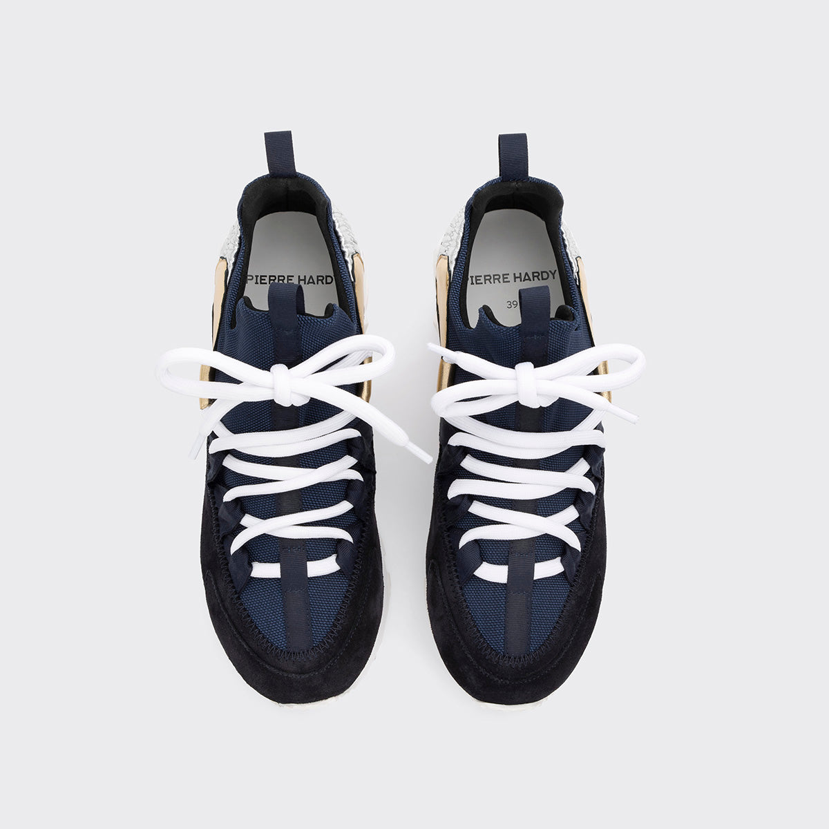 Pierre Hardy Trek Comet sneakers donna blu navy suola sport