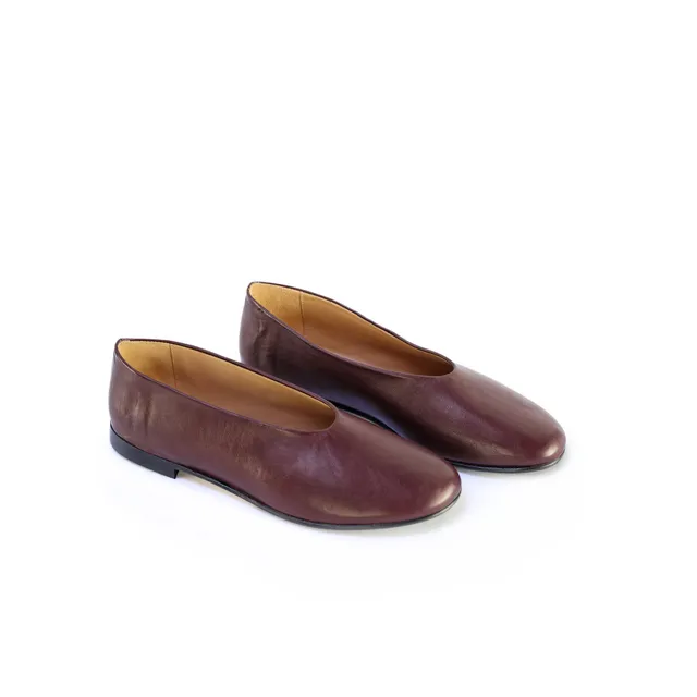 Ton Goût Lau Bordeaux ballerine pelle taglia 37 tacco 2 cm