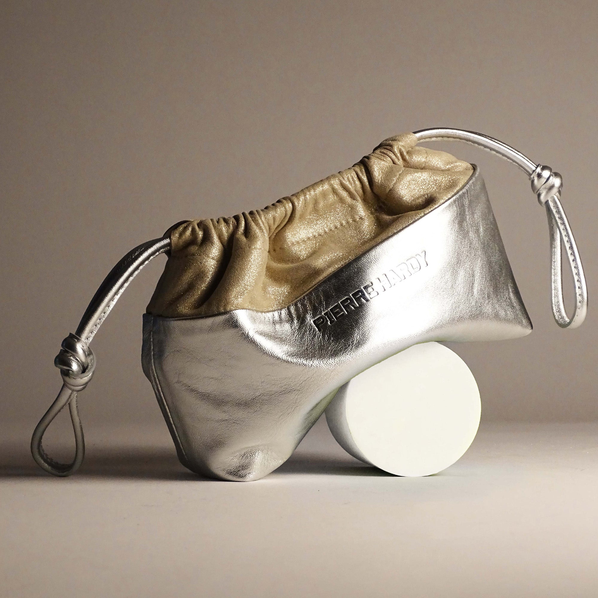 Pierre Hardy Mini Twin Clutch pochette argento TU pelle