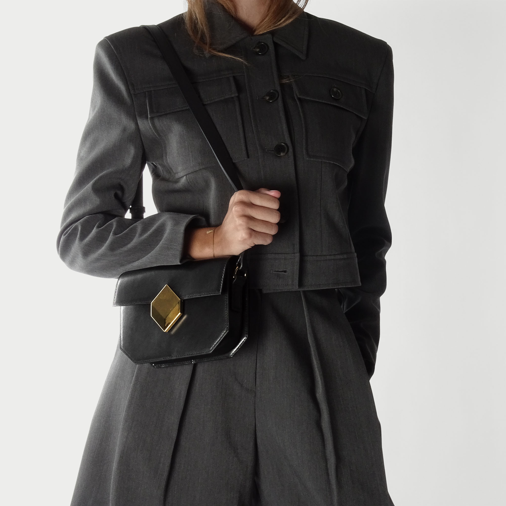 Pierre Hardy Mini Prism borsa donna nera tracolla