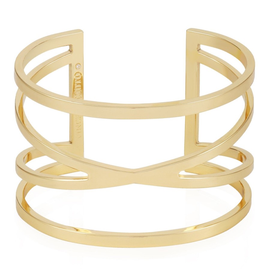 Vince Camuto Bracciale Polsino Intrecciato Oro