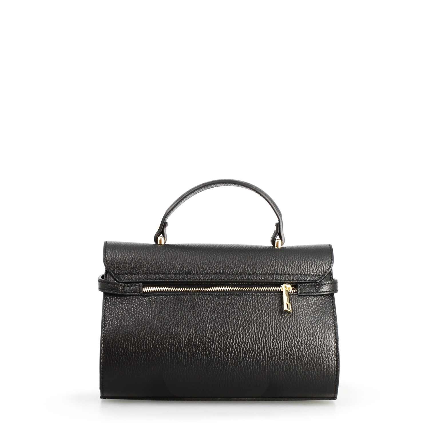 Leonardo Shoes Emily borsa mano nera pelle vitello