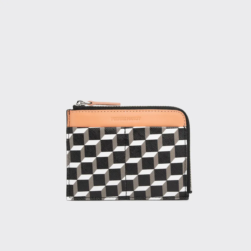Pierre Hardy Valois portamonete nero cube perspective zip