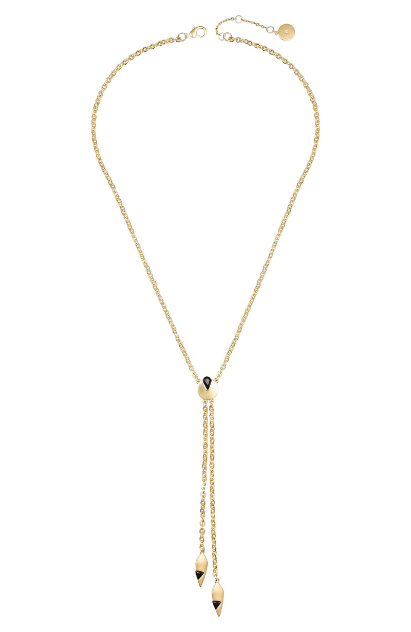 Vince Camuto collana pendente oro goccia nera giorno