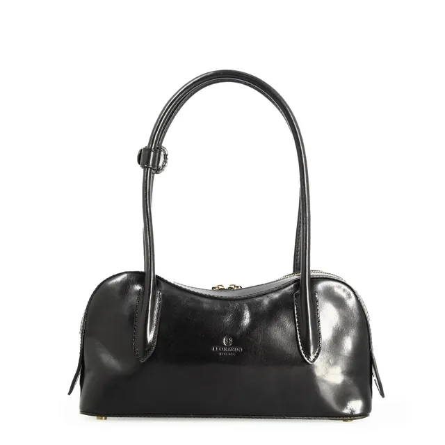 Leonardo Shoes Diana borsa spalla donna pelle nera