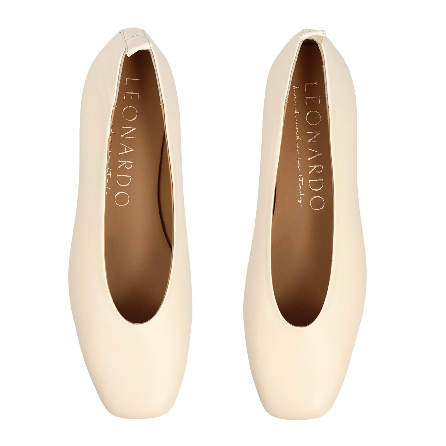 Leonardo Shoes Venere Nappa ballerine donna beige pelle