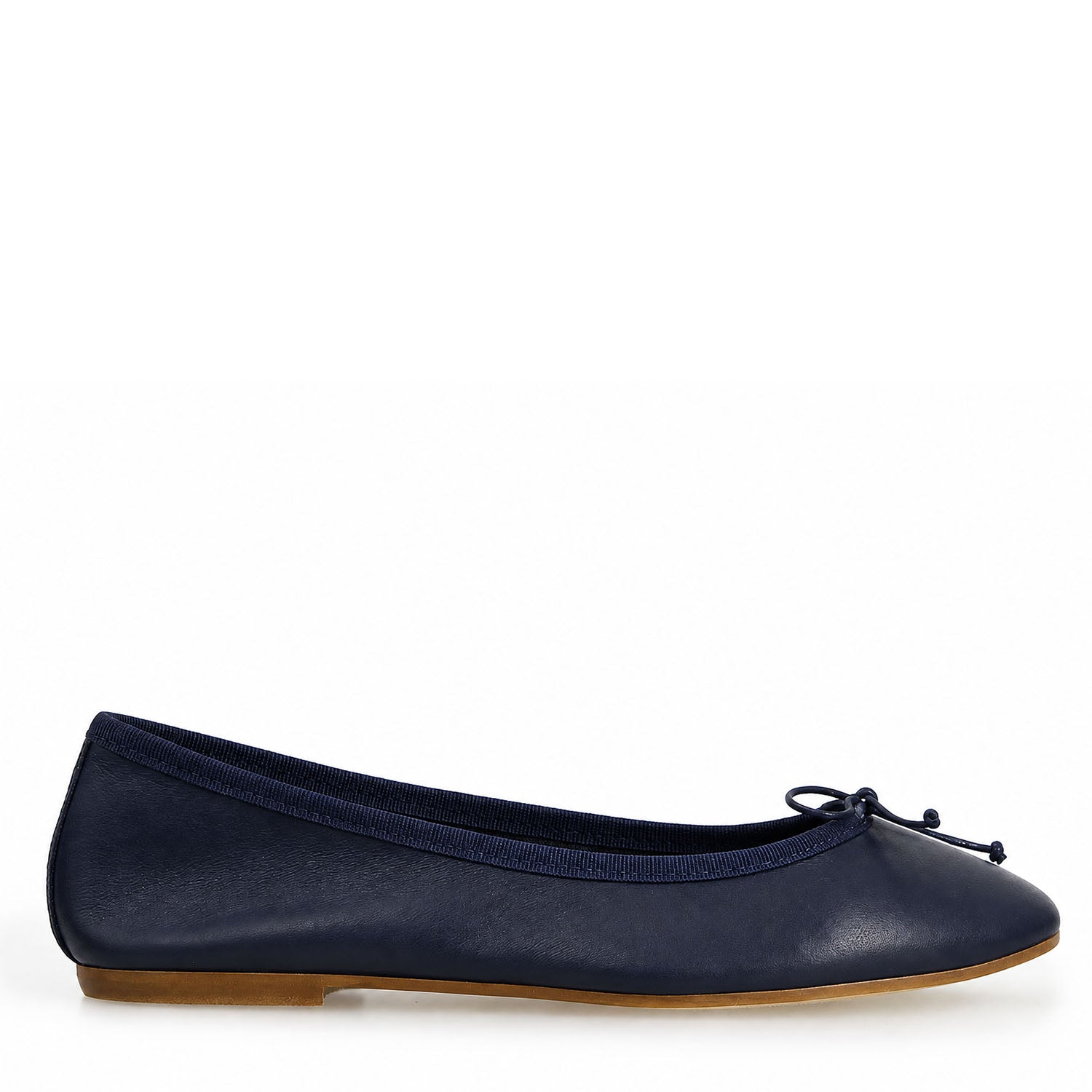 Leonardo Ballerine Donna Fiocco ballerina pelle blu scuro