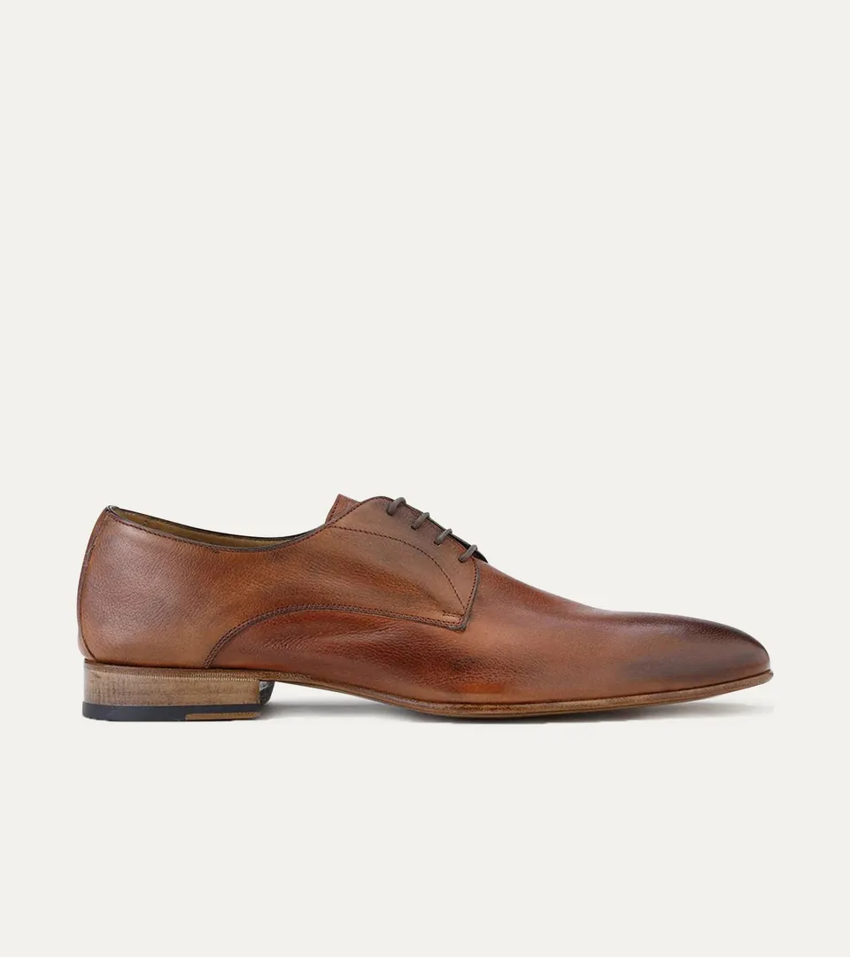 Ace Marks Oliver Cuoio Buffalo Scarpe Derby Marroni Pieghevoli