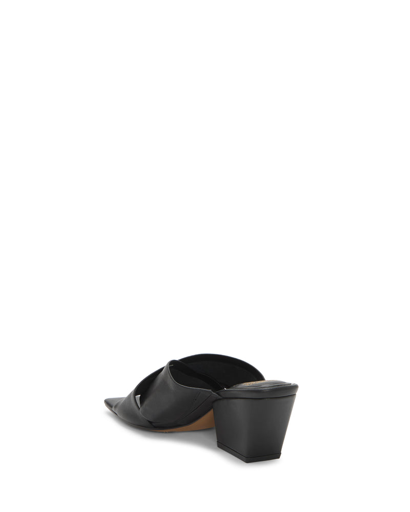 Vince Camuto Kespa Mules Pelle Tacco a Blocco Incrociate
