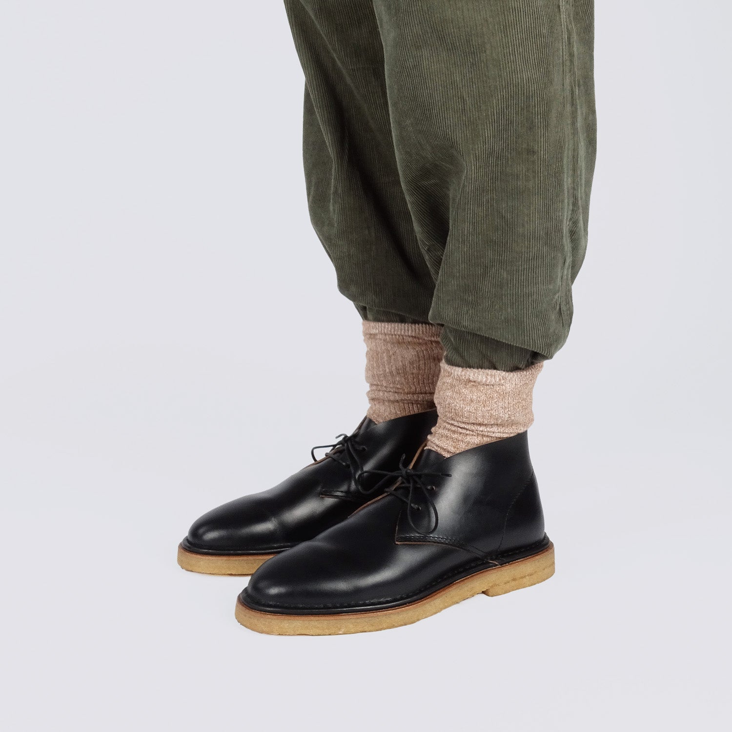 Pierre Hardy Antoine desert boot uomo pelle nera 30 mm
