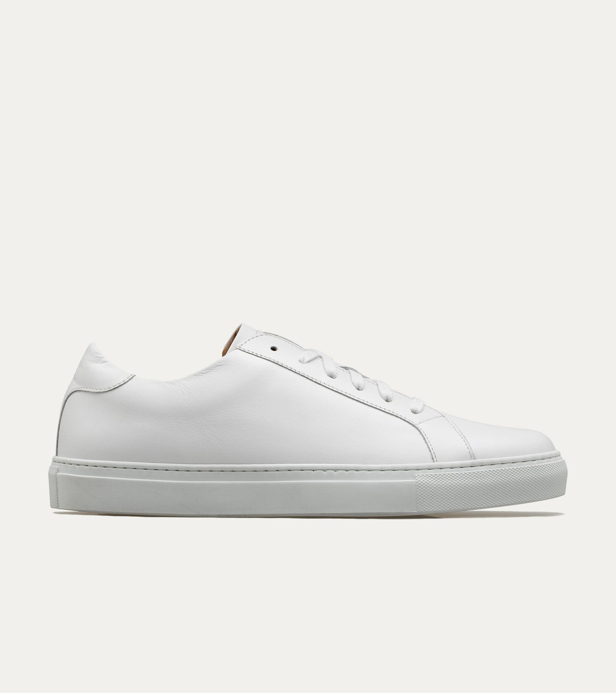 Ace Marks Duke White Sneaker Uomo Pelle Bianca Suola Bianca