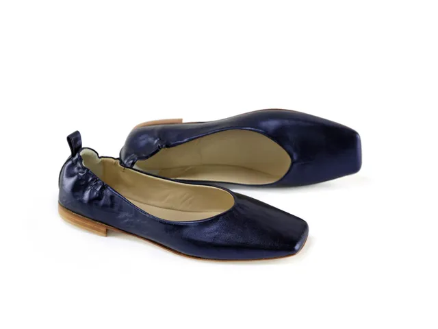 Ton Goût Zoe ballerine donna blu midnight nappa
