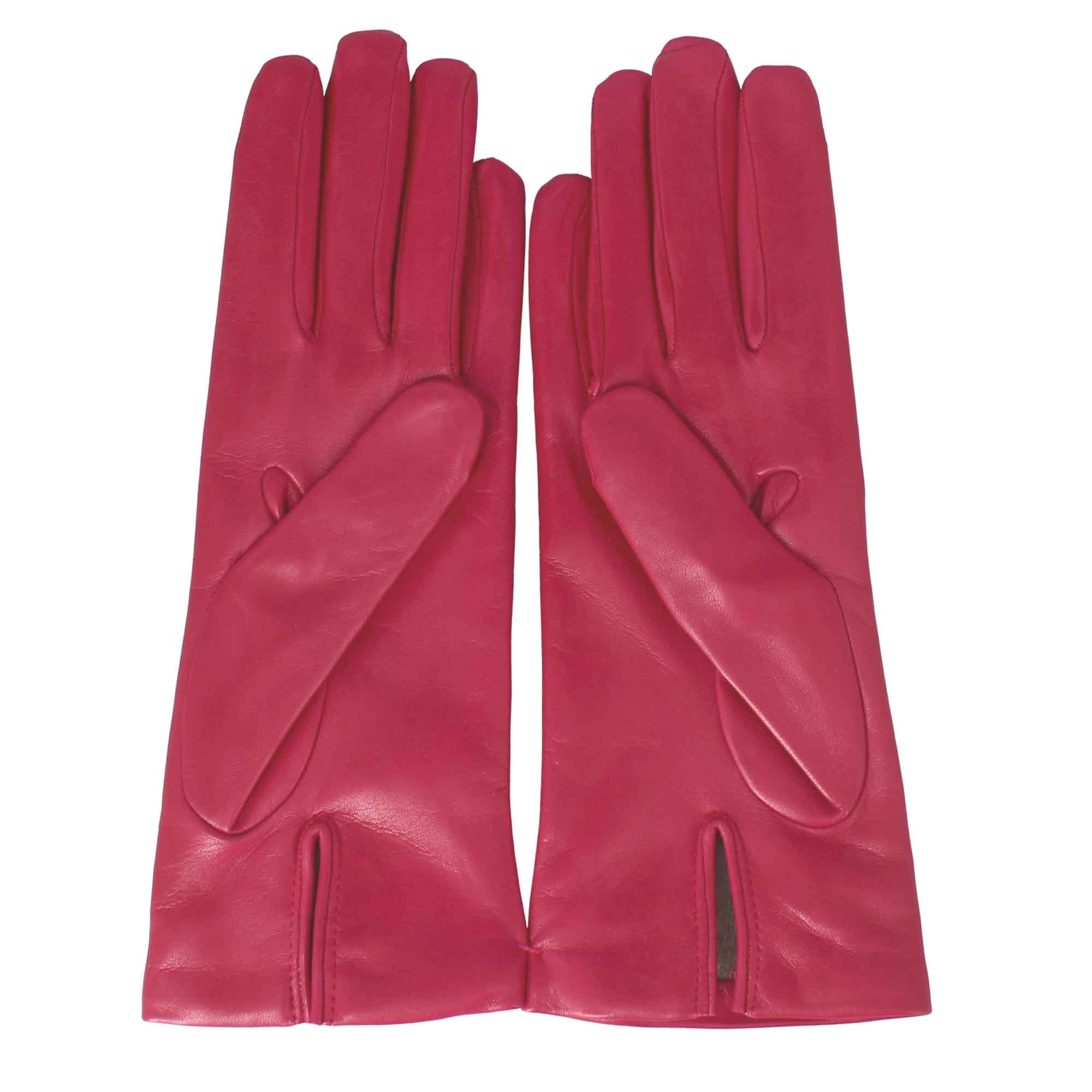 Leonardo Shoes Accessori Donna guanti donna rosa fuxia pelle cashmere