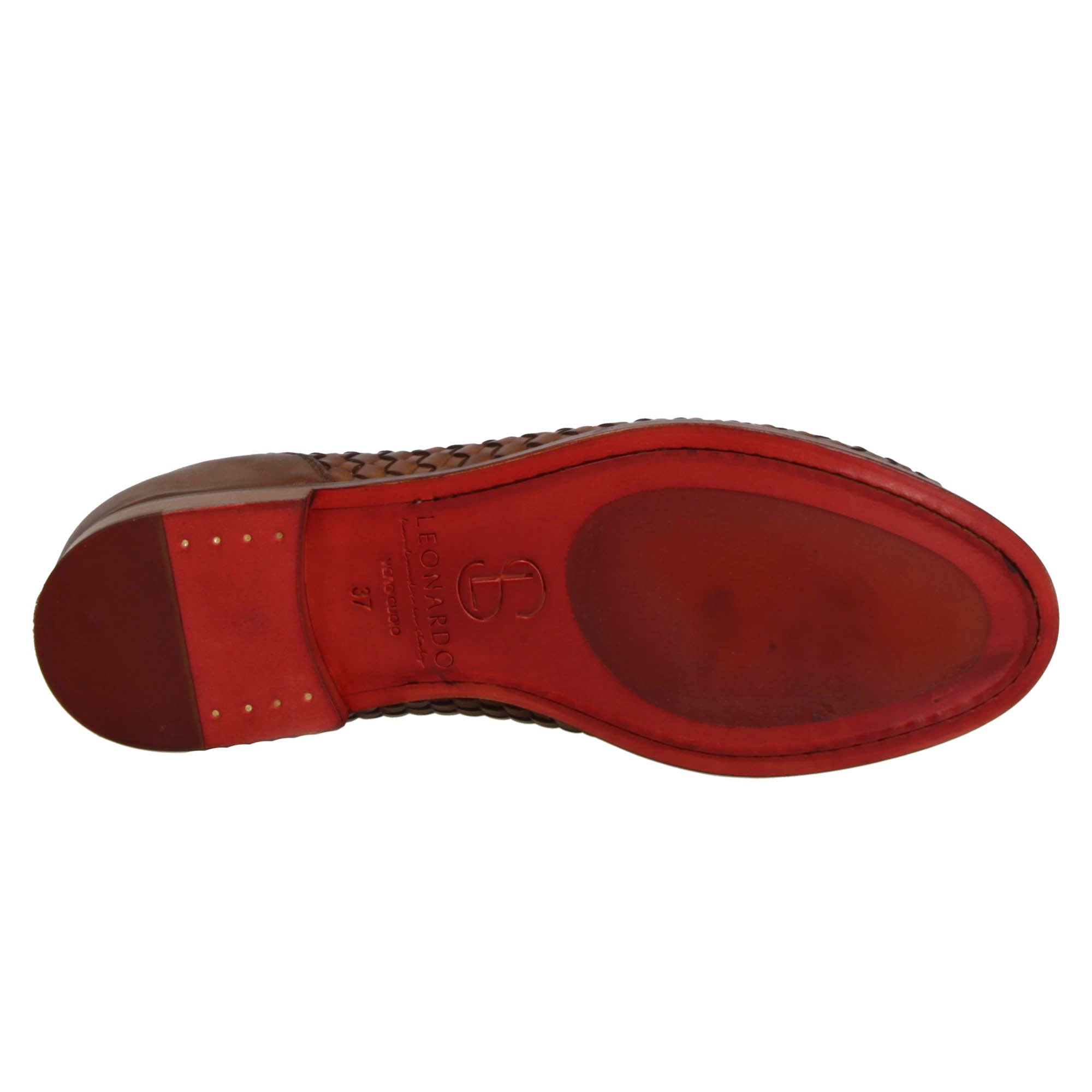 Leonardo Shoes Novella mocassini donna pelle marrone nappine