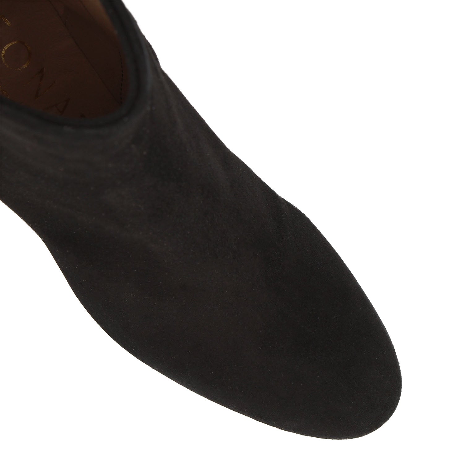 Leonardo Shoes Vesper C stivaletti camoscio nero tacco 8cm