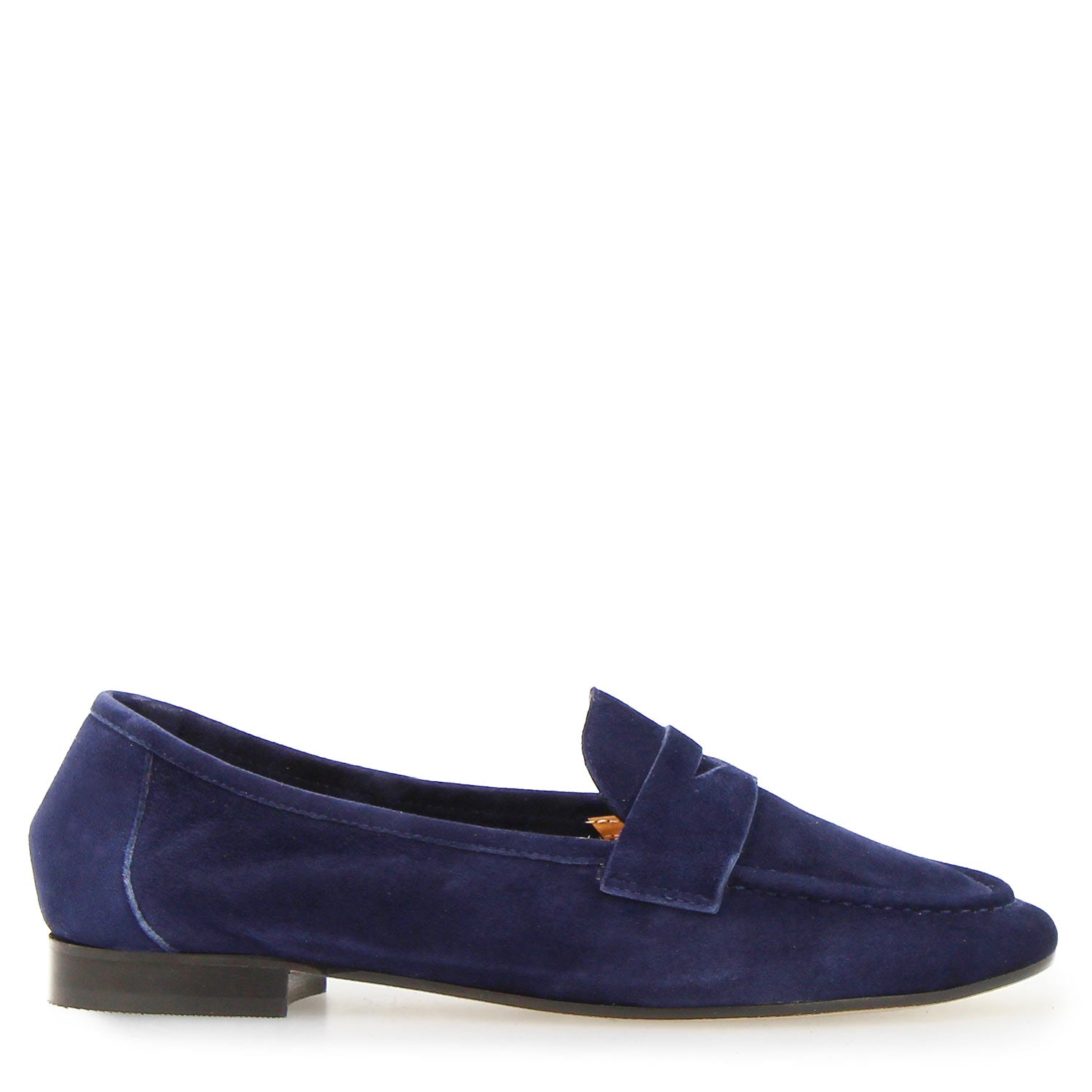Leonardo Shoes Brenta Mocassini Donna Camoscio Blu