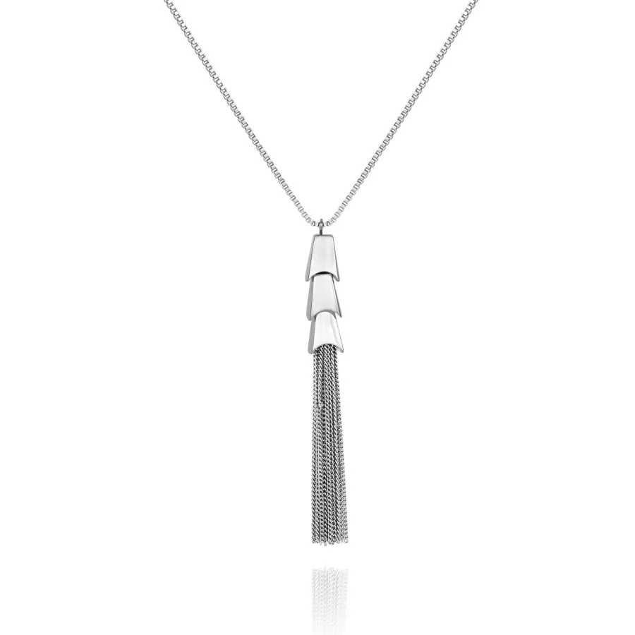 Vince Camuto Collana con Ciondolo a Nappa Argento