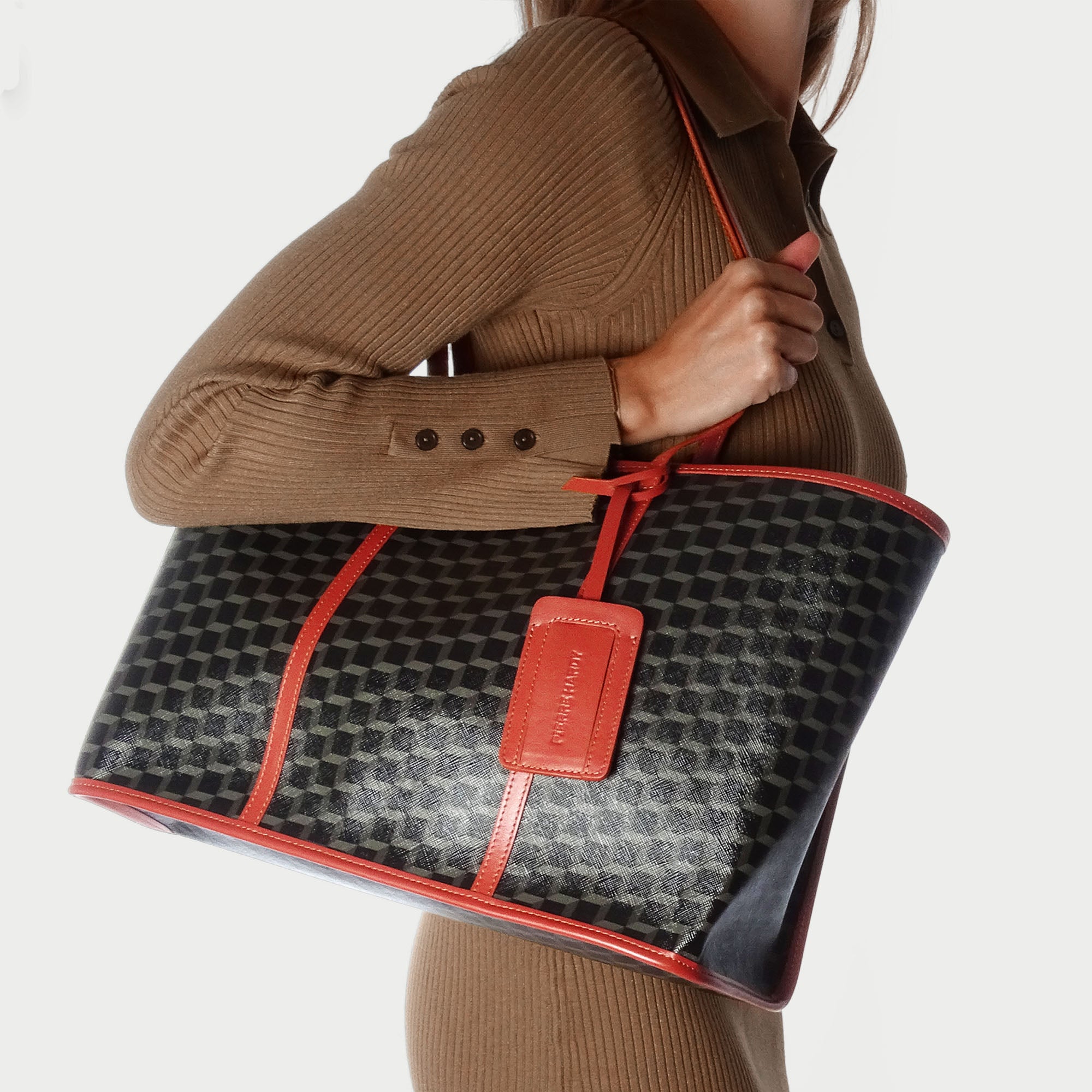 Pierre Hardy Cab Tote shopper pelle nera standard TU