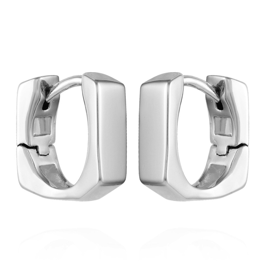 Vince Camuto Earrings Orecchini Cerchio Rettangolari Argento