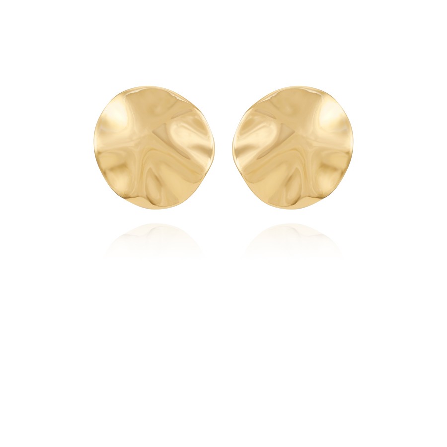 Vince Camuto Orecchini Bottone Oro Tondi da Donna