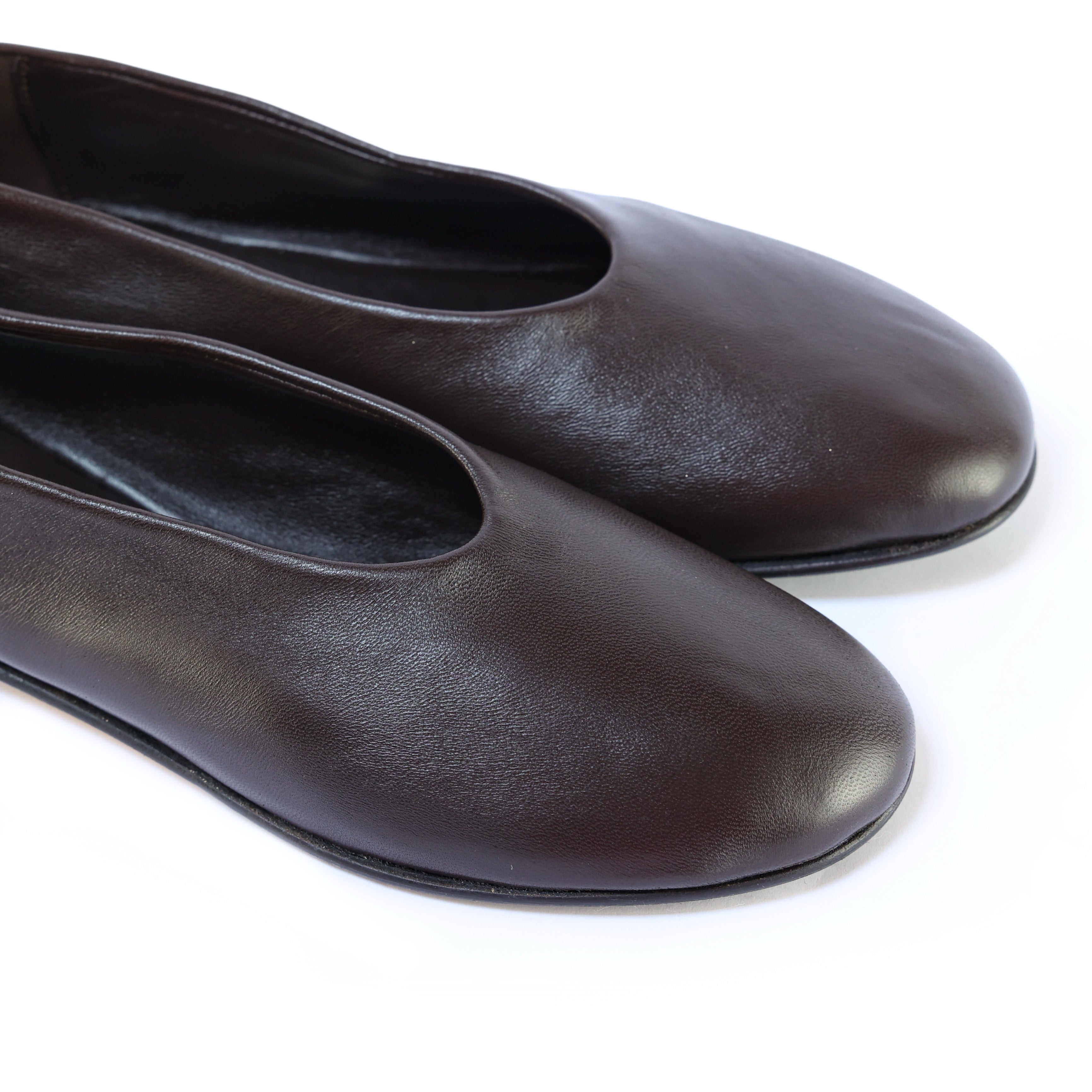 Ton Goût Lau ballerine donna pelle testa di moro tacco 1 cm