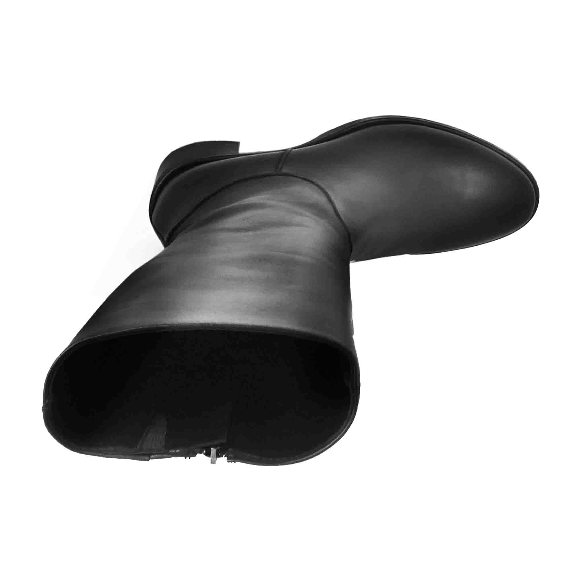 Leonardo Shoes Stivali Donna stivali nero pelle tacco 7 cm