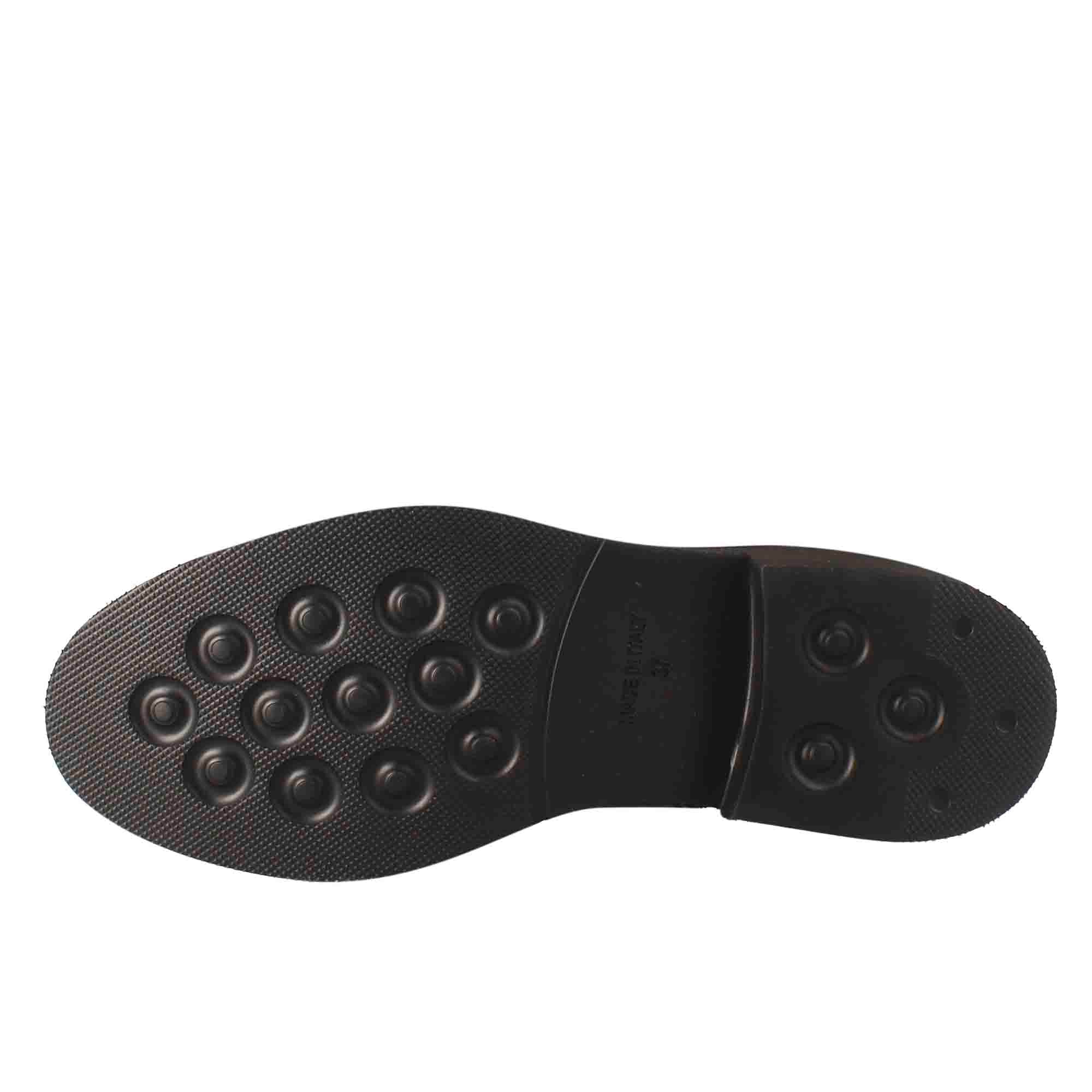Leonardo Shoes Stivali Donna Anfibio Pelle Nero con Cerniera