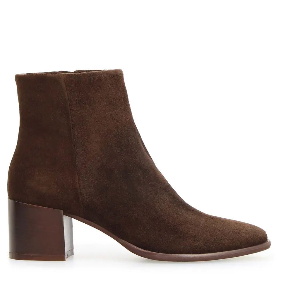 Leonardo Shoes Circe stivaletti donna camoscio marrone