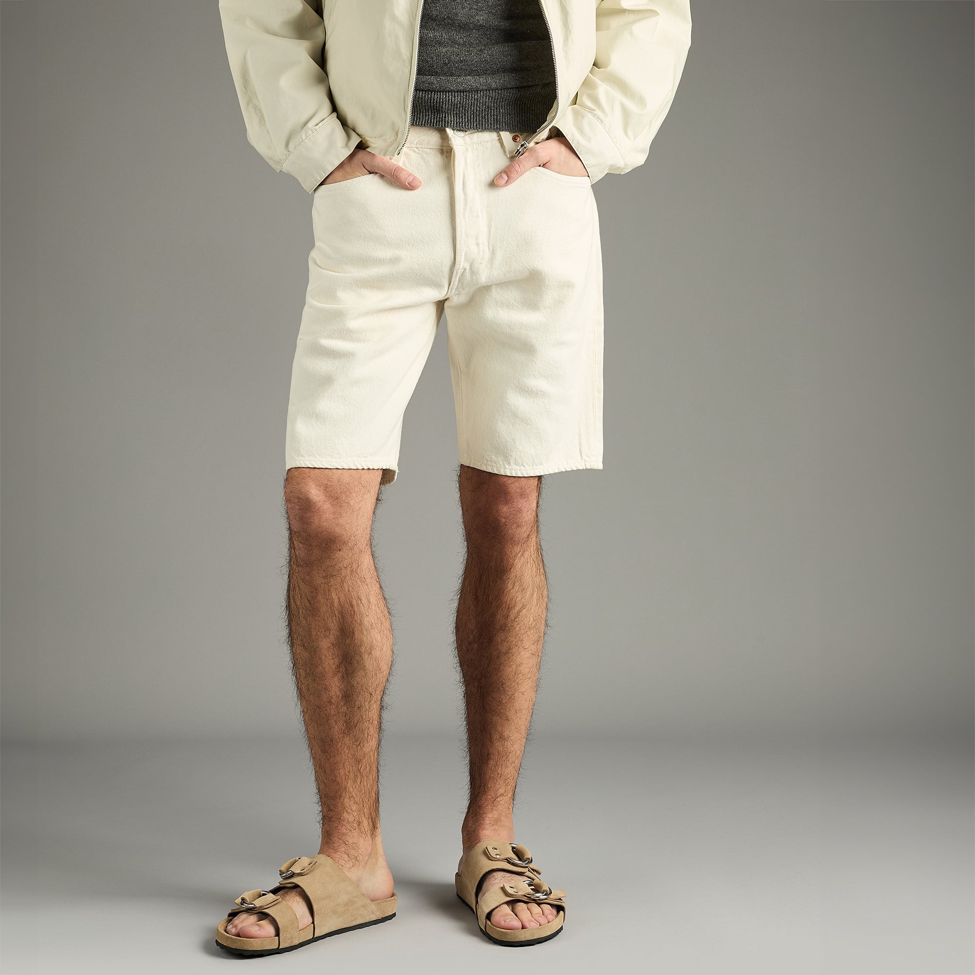 Pierre Hardy Beach Rider mules uomo beige scamosciati