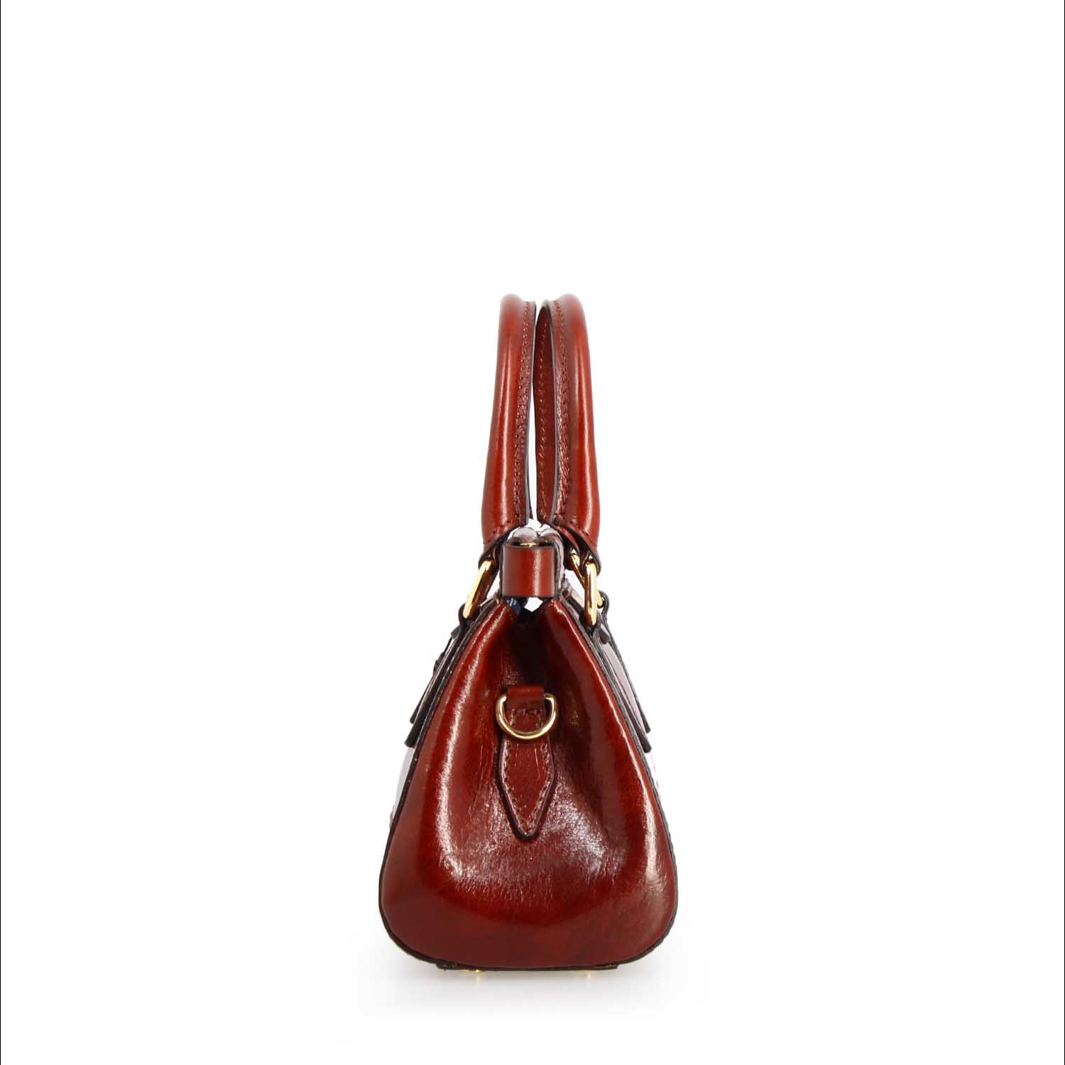Leonardo Shoes Fiorenza borsetta mano pelle marrone tracolla
