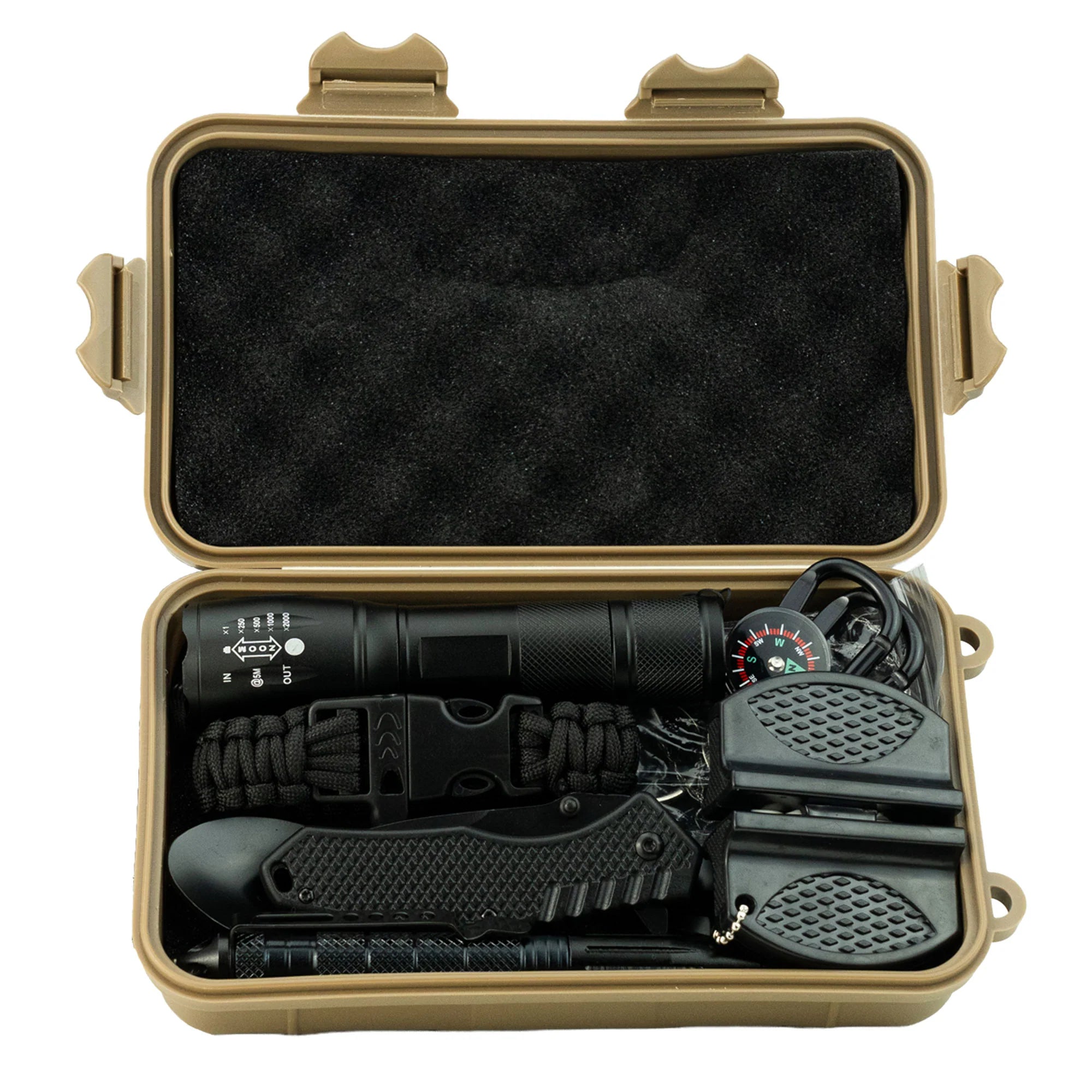 MAK Kit sopravvivenza con valigetta waterproof fuoco e taglio