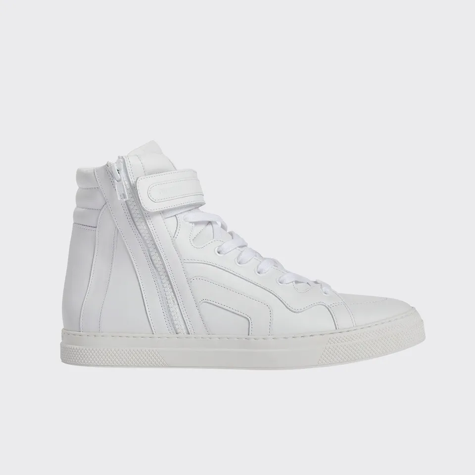 Pierre Hardy 112 High-Top Sneakers uomo bianche con zip