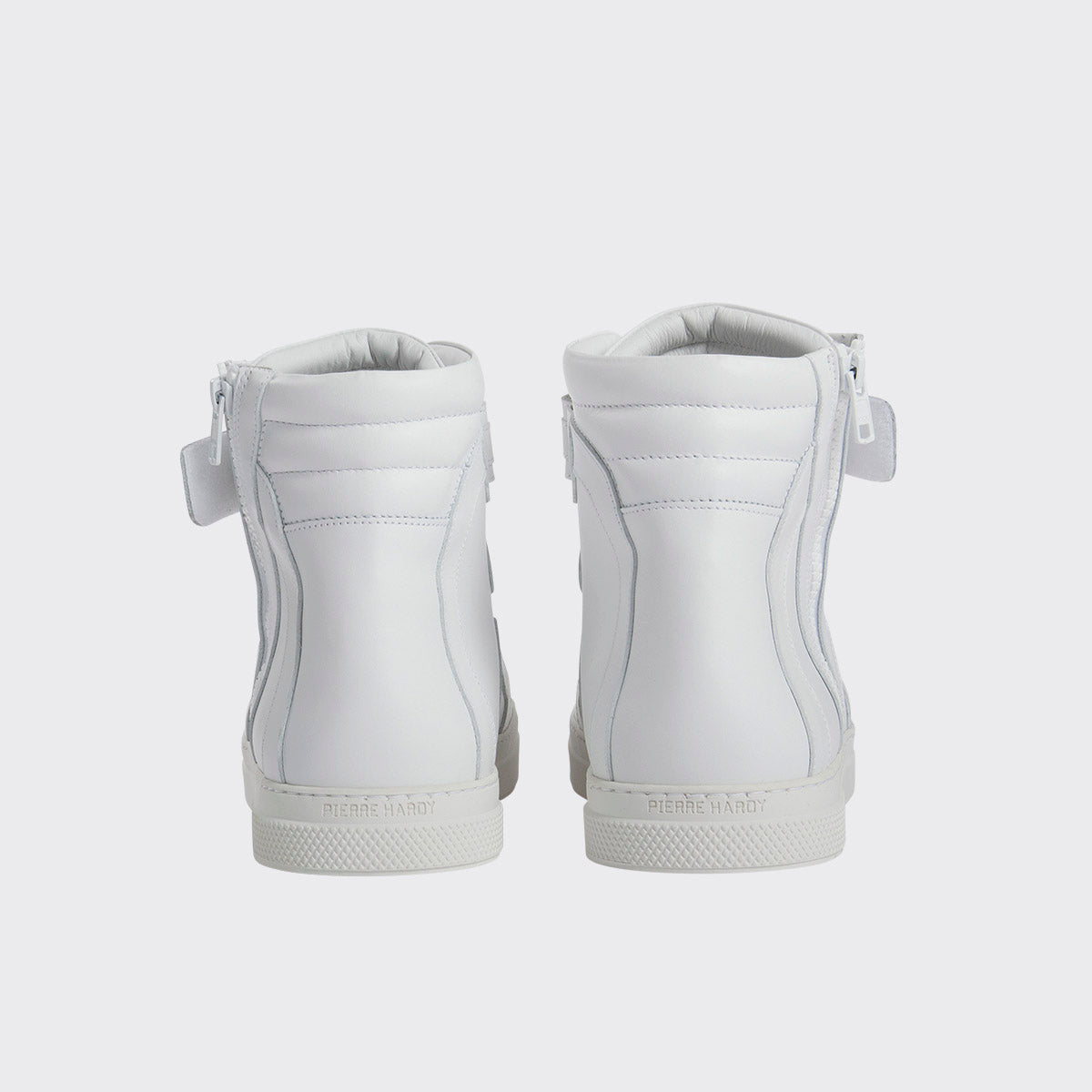 Pierre Hardy 112 High-Top Sneakers uomo bianche con zip