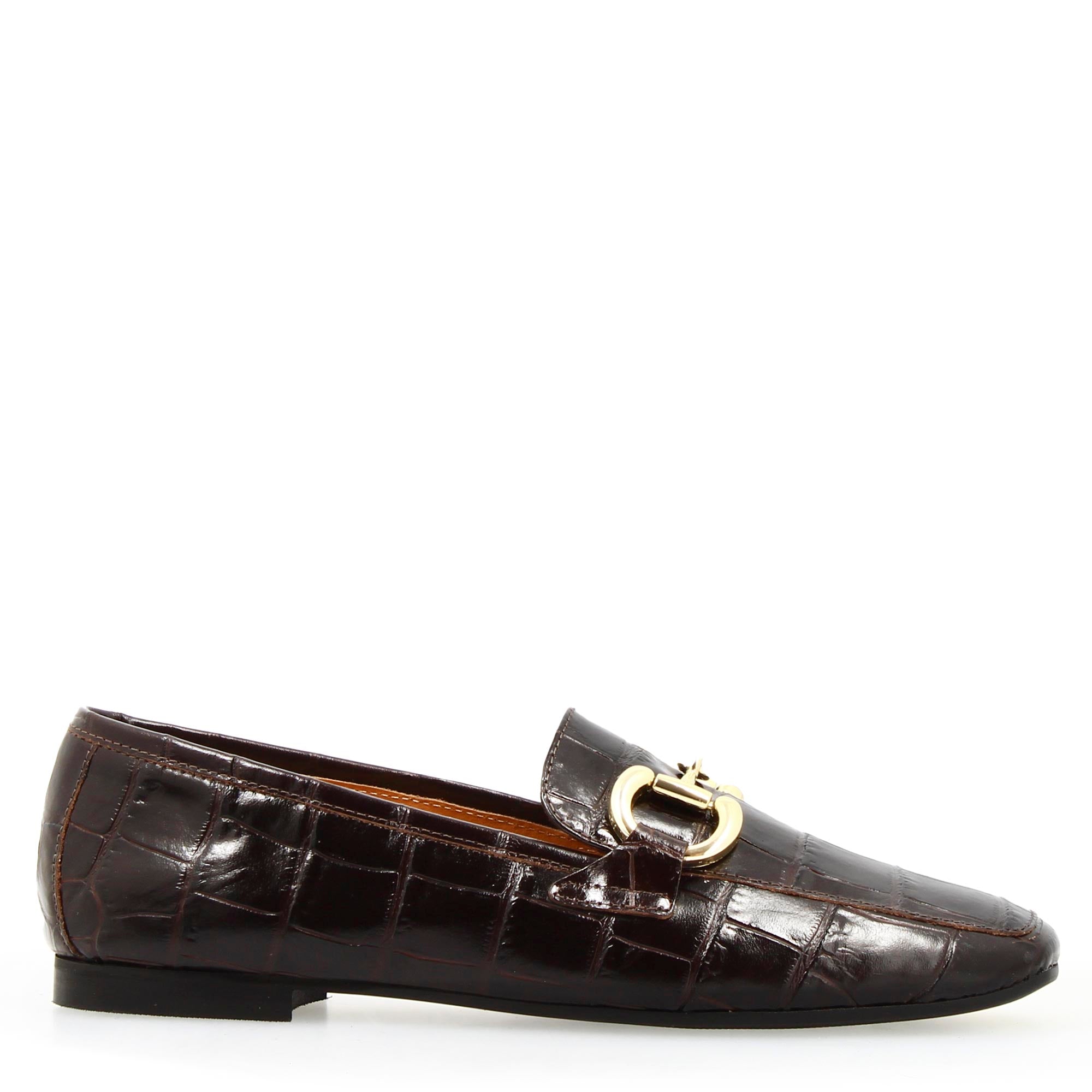 Leonardo Shoes Artemide mocassini donna pelle marrone cocco