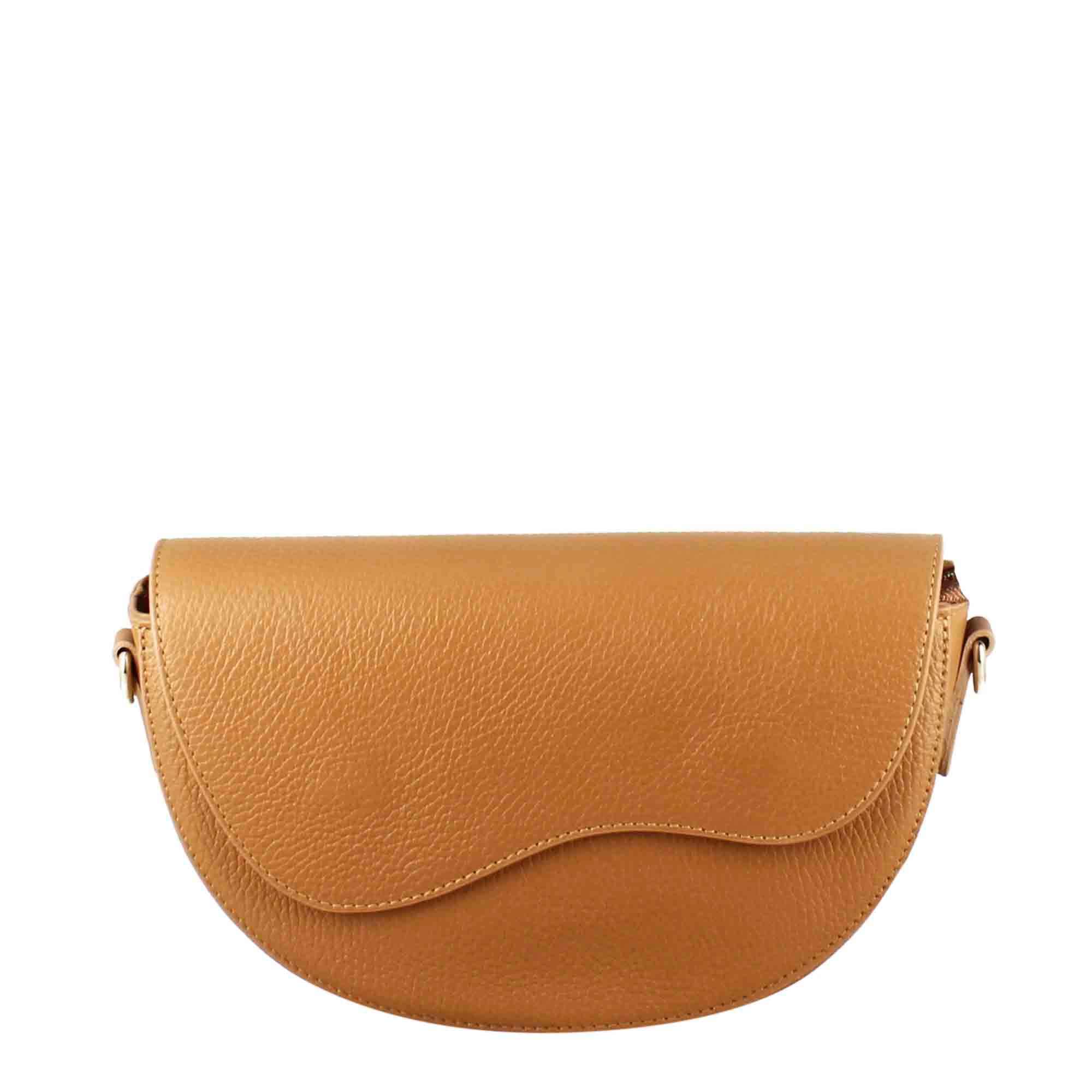 Leonardo Shoes Kate borsa tracolla pelle marrone