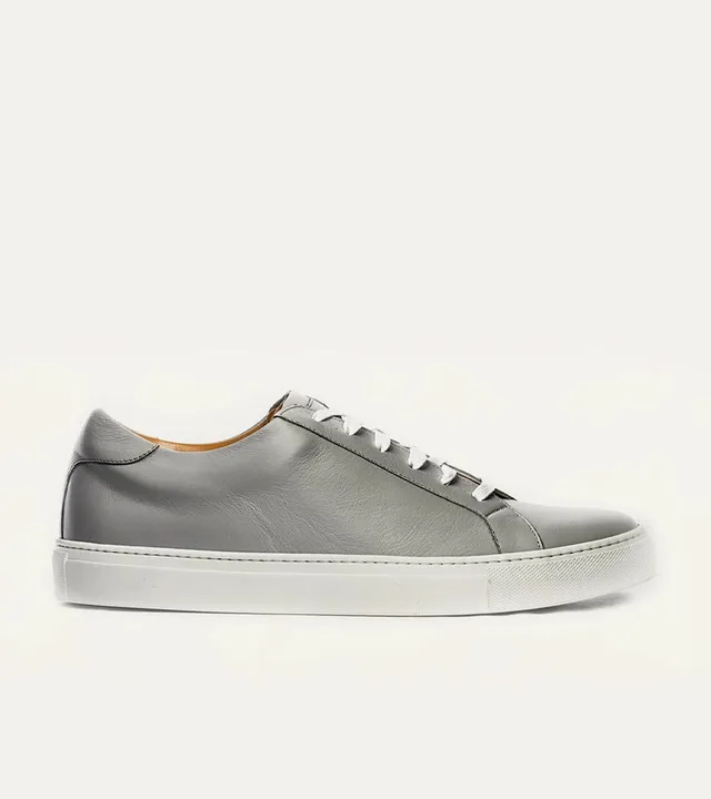 Ace Marks Duke sneaker uomo pelle grigia Light Grey