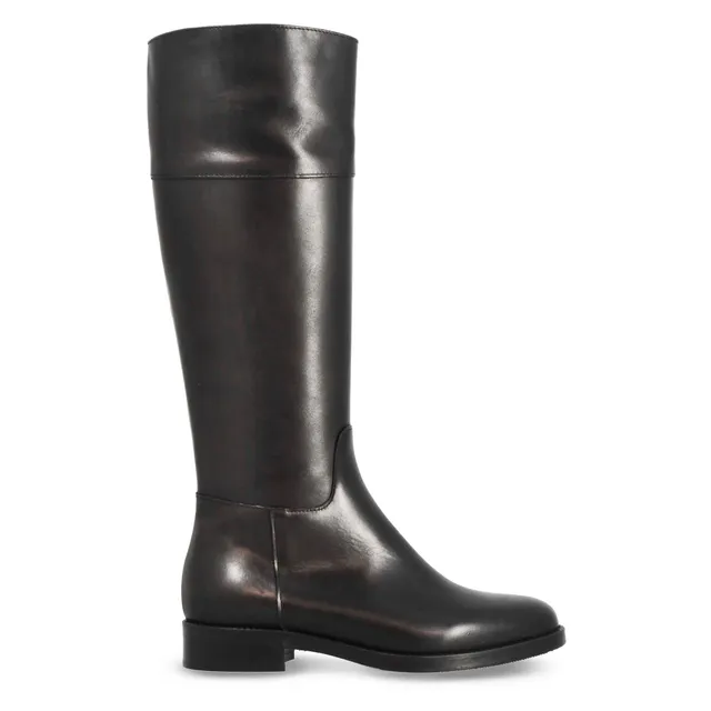 Leonardo Shoes Palatina stivale donna pelle nero ginocchio