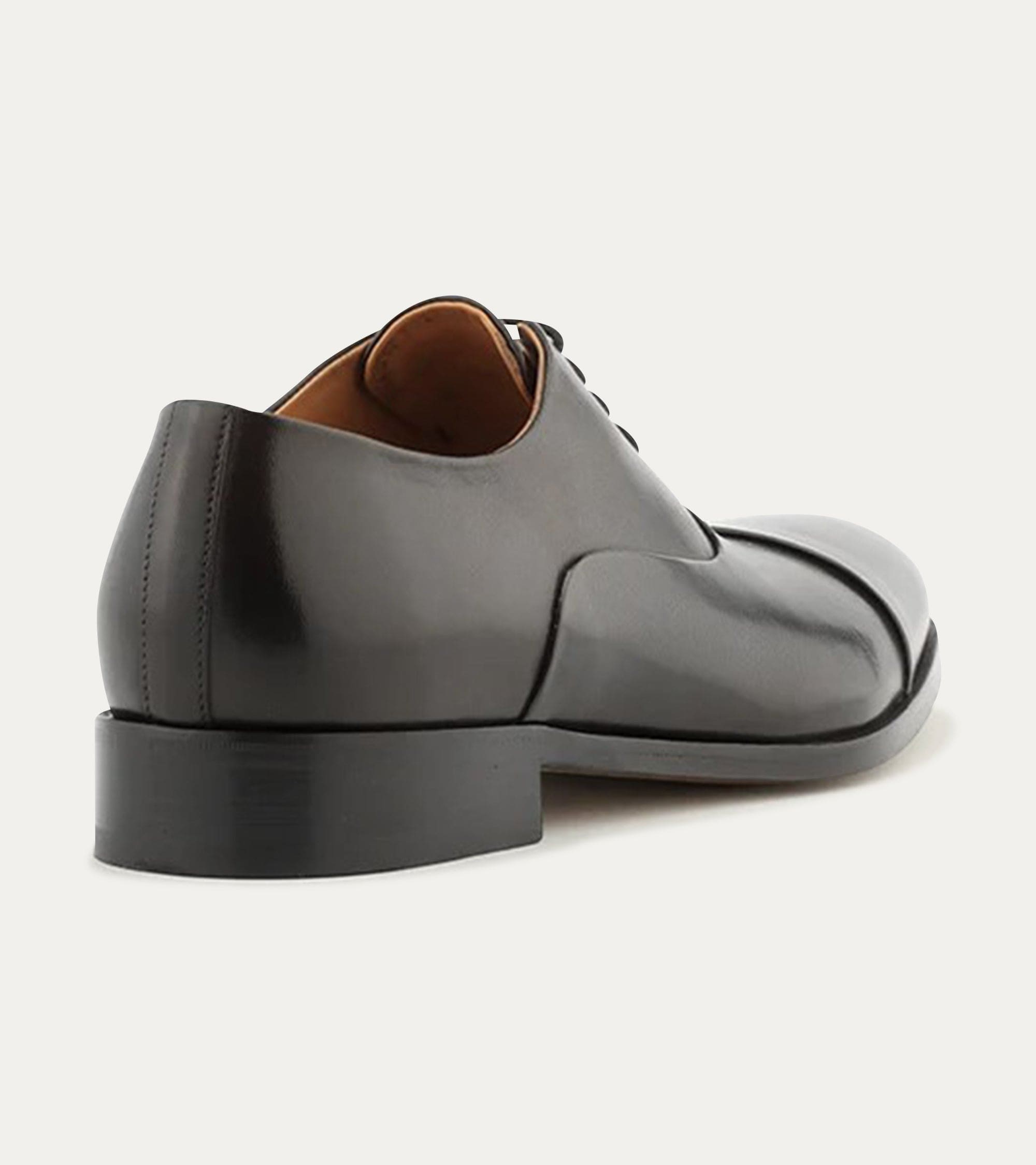 Ace Marks Griffin oxford uomo pelle nera punta cappuccio
