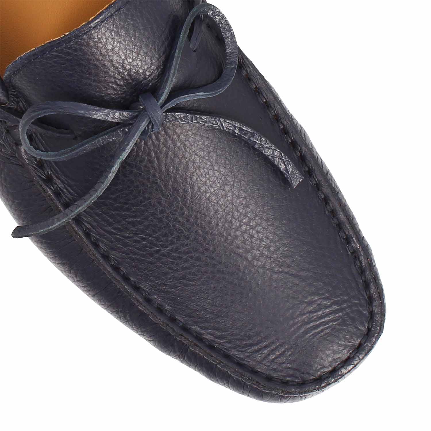 Leonardo Shoes Mocassini Uomo Dario driver pelle blu